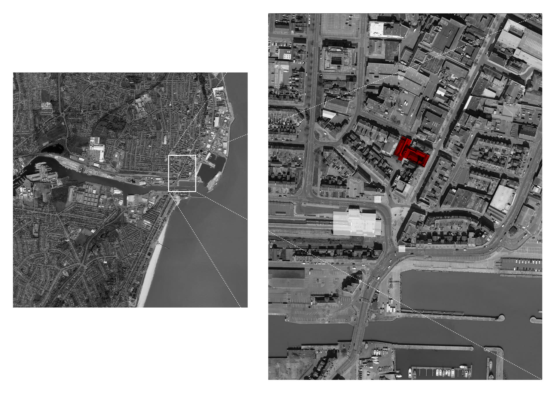 The site is in Lowestoft, a coastal city in the most eastern part of the UK.