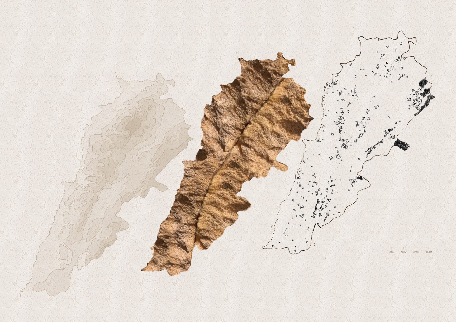 Limestone in Lebanon - mountainous, porous sponge, and extracted via illegal quarries