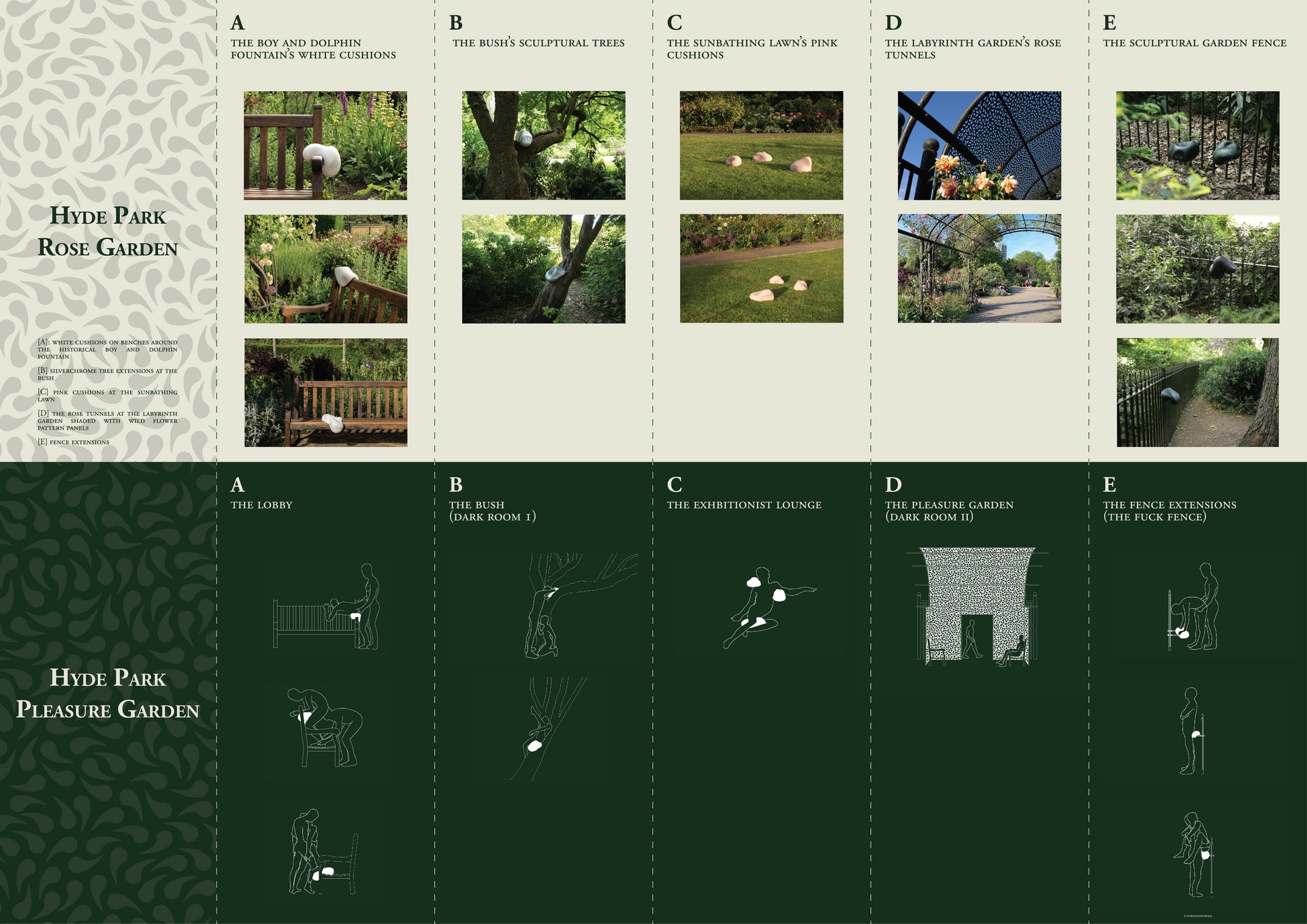 map brochure of rose garden pleasure garden