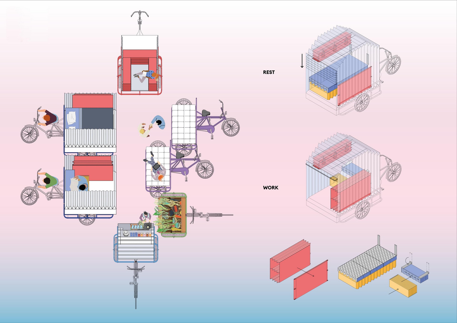 portable living pods diagram