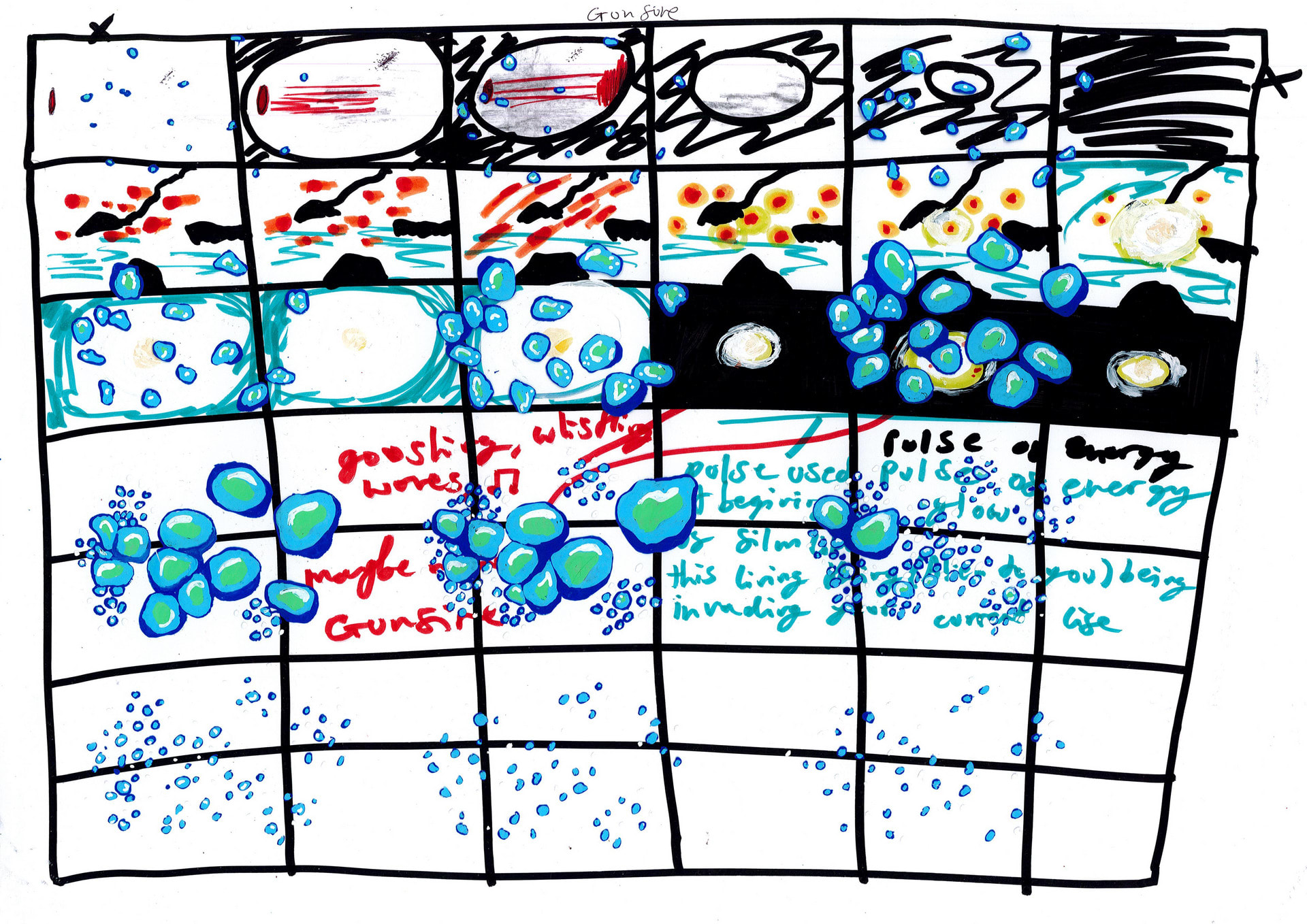 pen on paper, rectangle storyboard