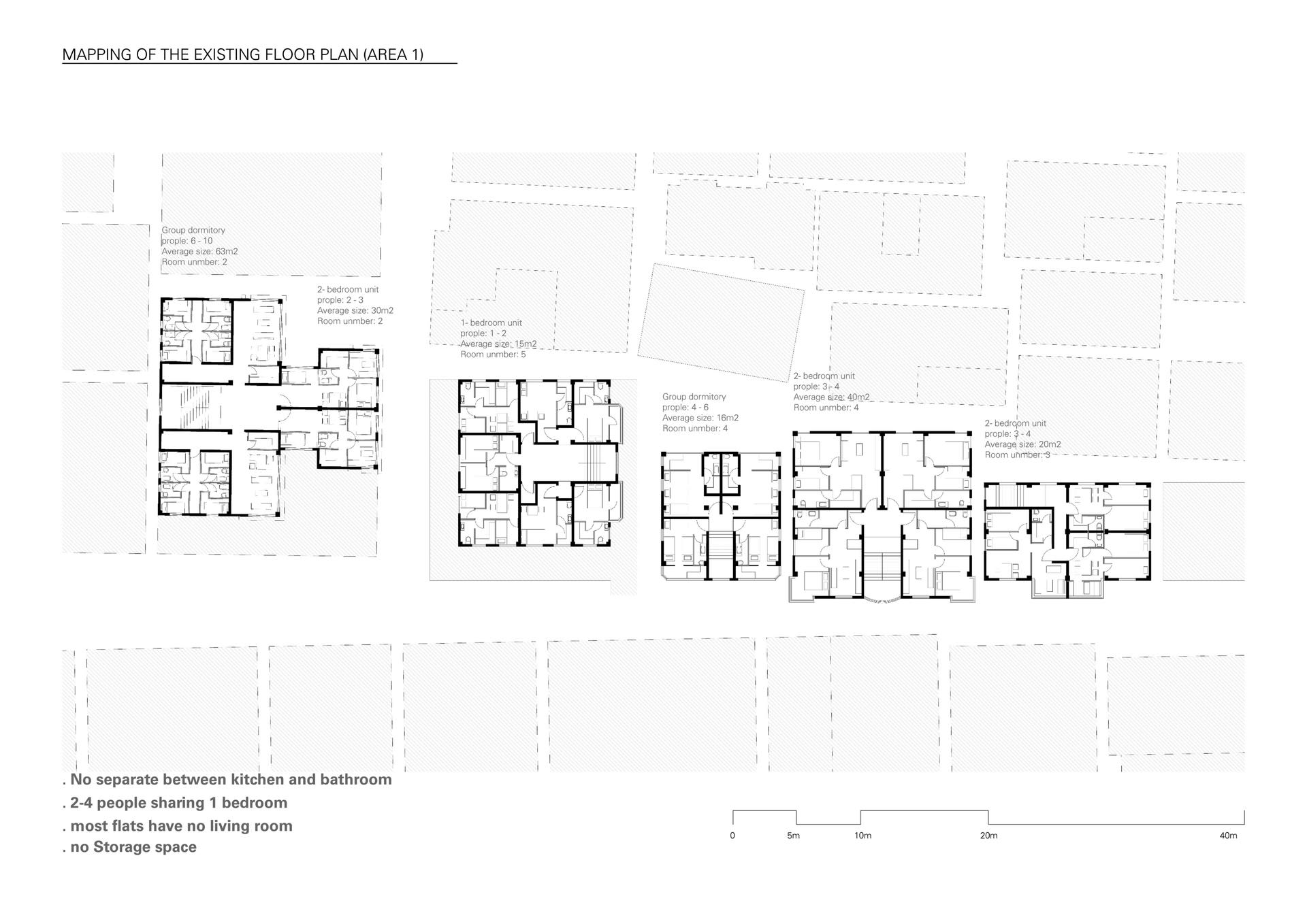 Mapping of the Existing Floor Plan (area 1)