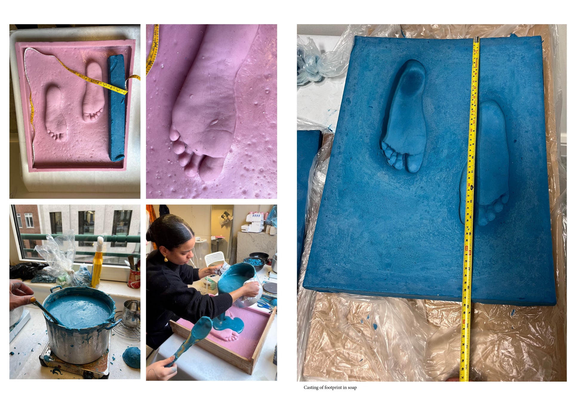 Footprint mould making process 