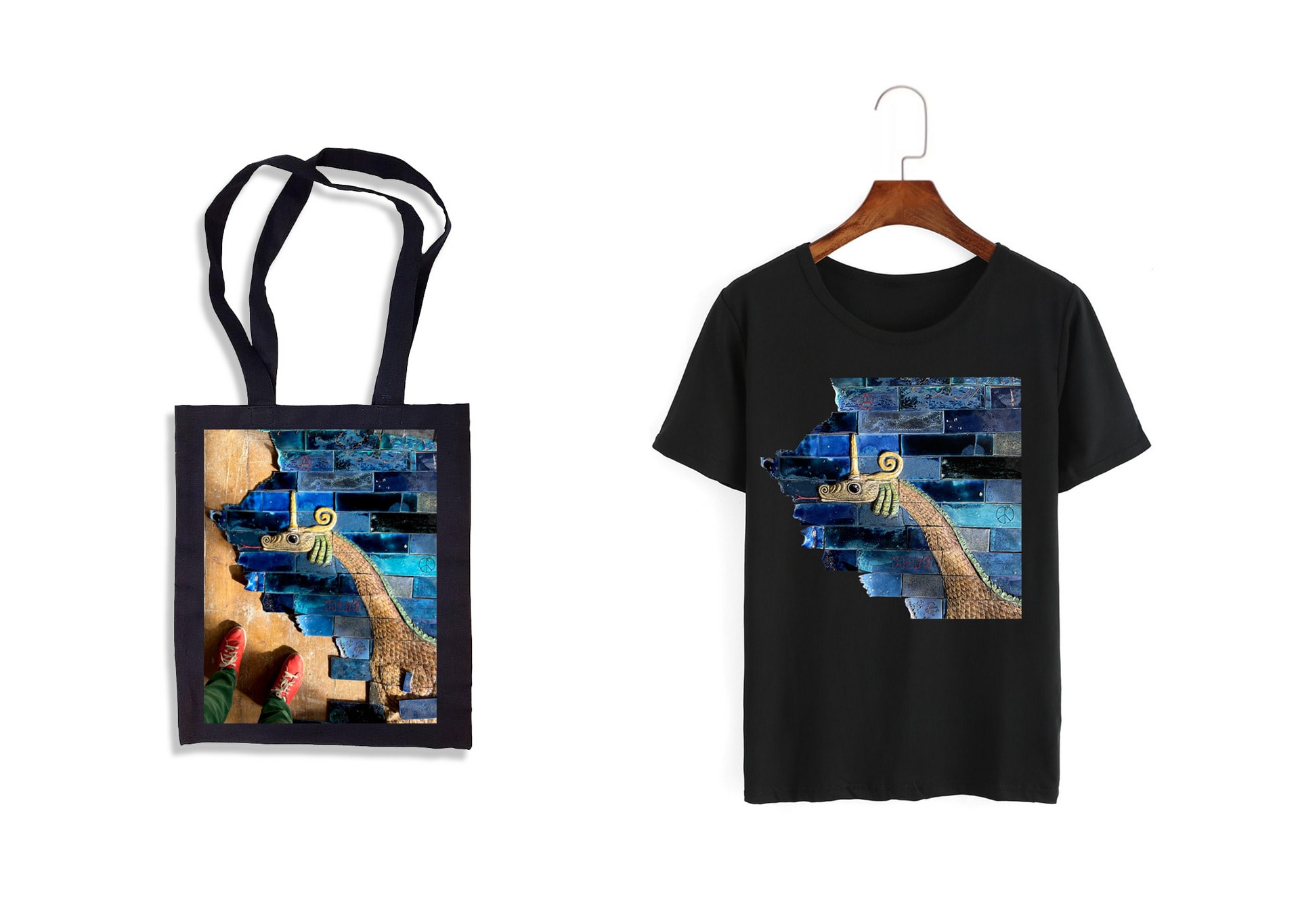 Shopper bag and T-shirt