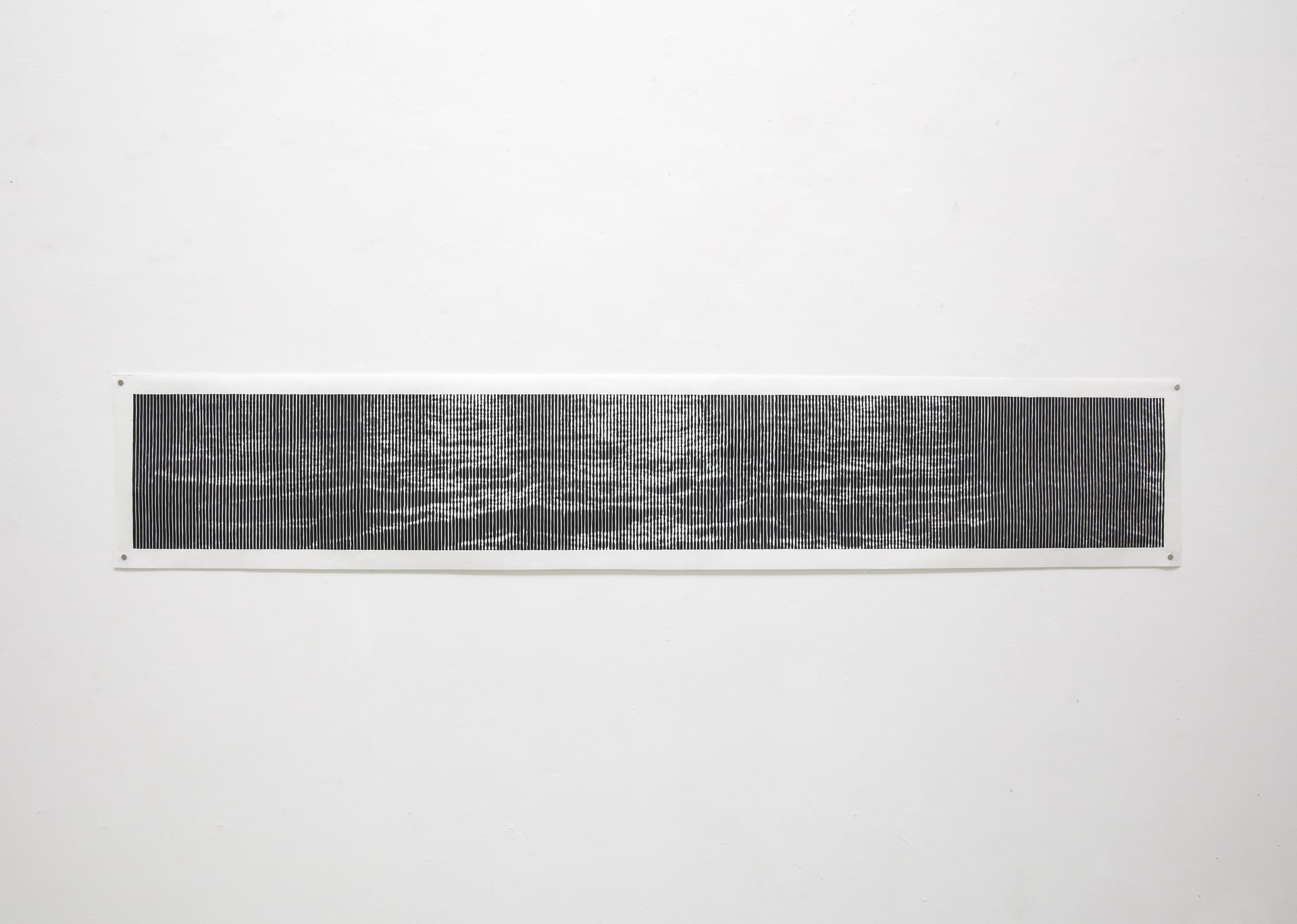  Woodcut, Hand printing with lithography ink on Chinese Xuan paper, 202cm x 36cm