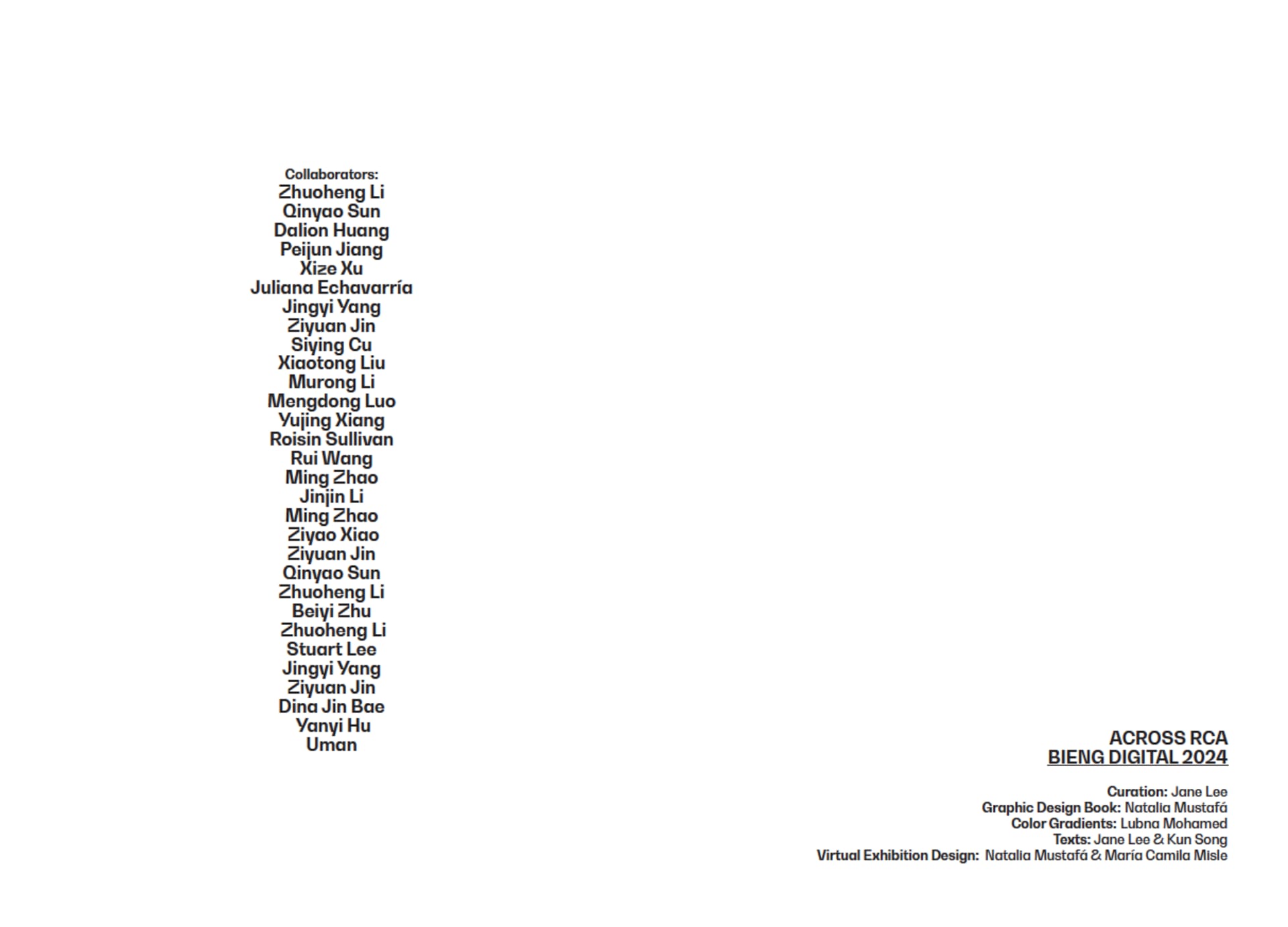 Credits of <(PLEASE) DO NOT DISTURB> Publication