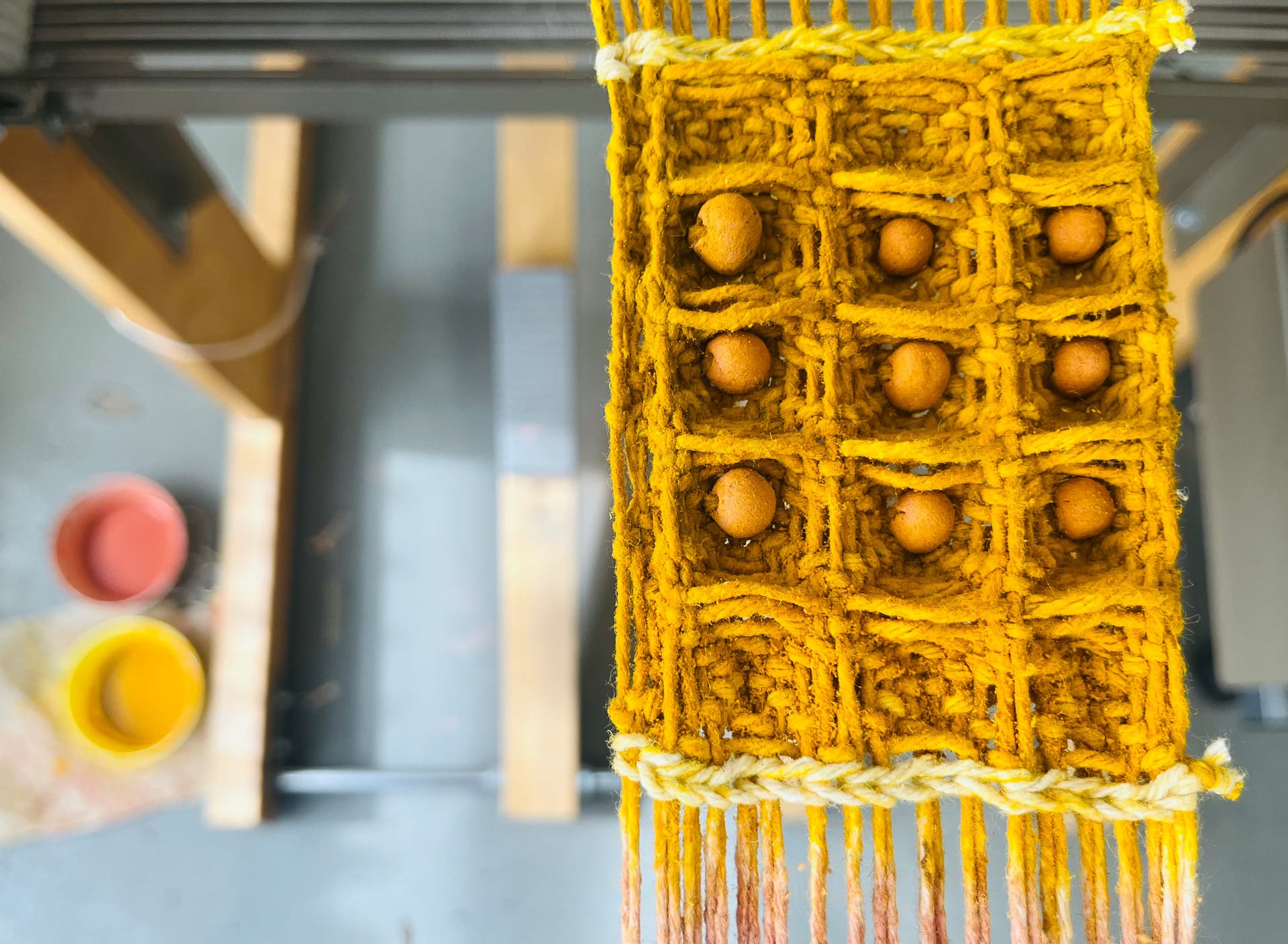 clay beads weaving