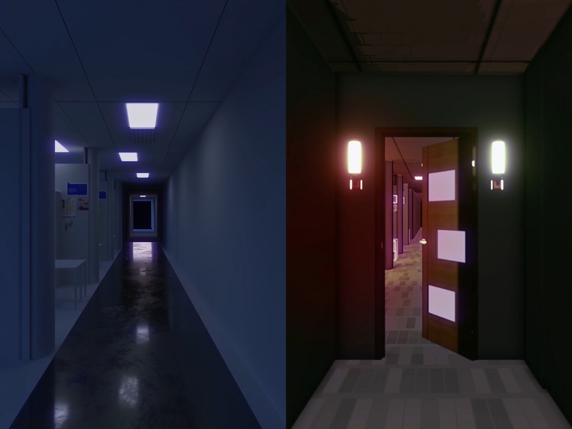 An endless corridor,Screenshot of the video