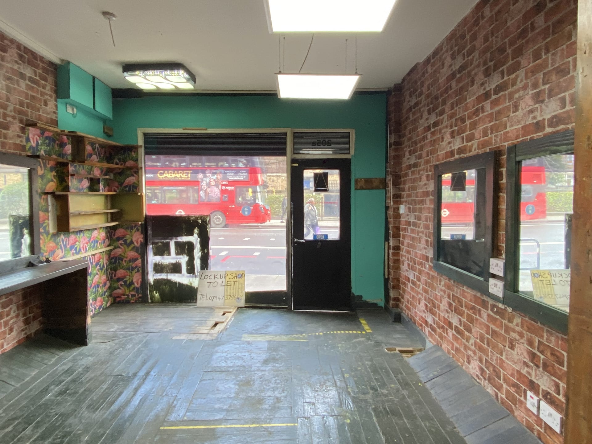 View of an old barber shop. 