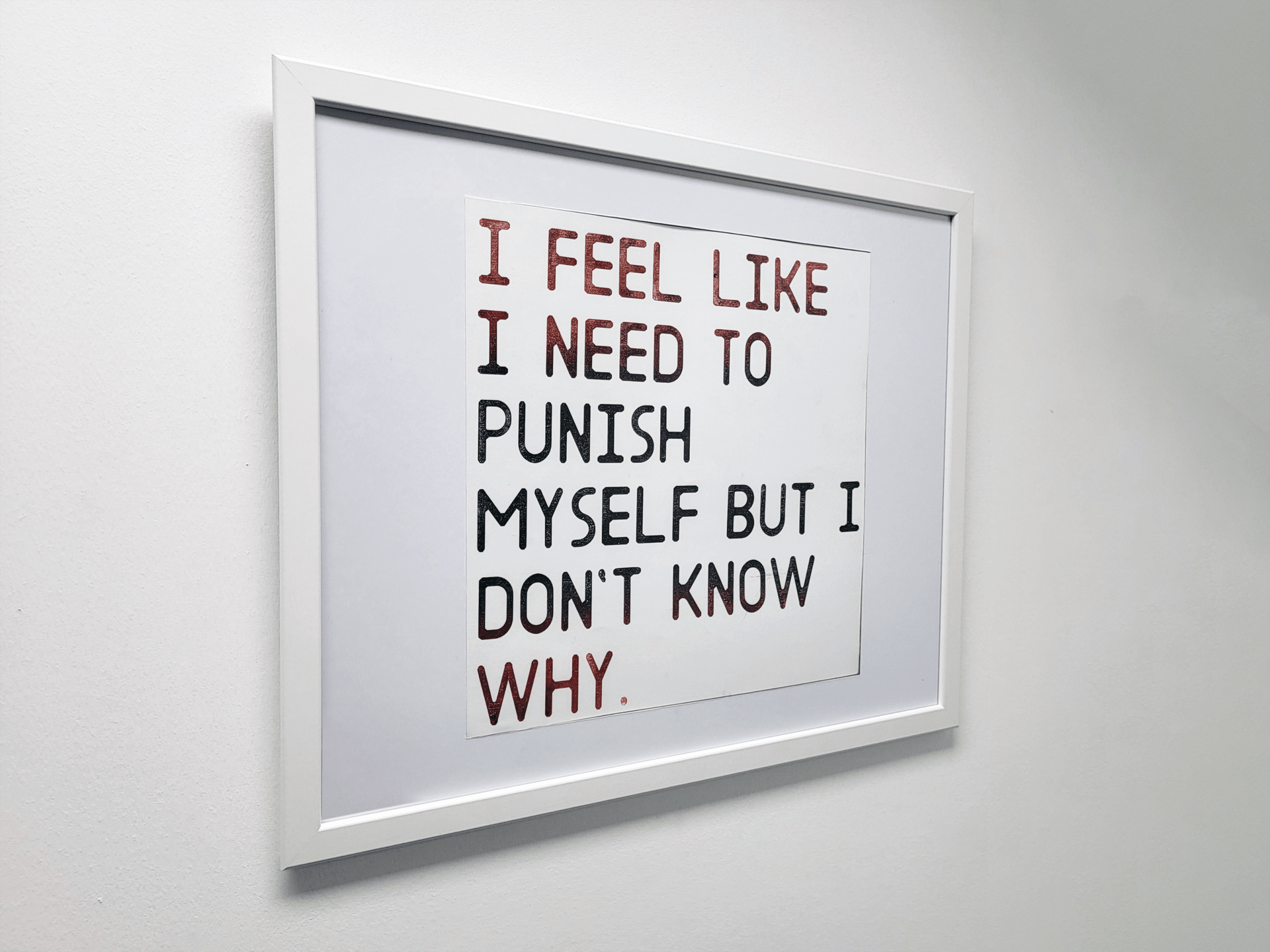 A letterpress print of a first hand quote.