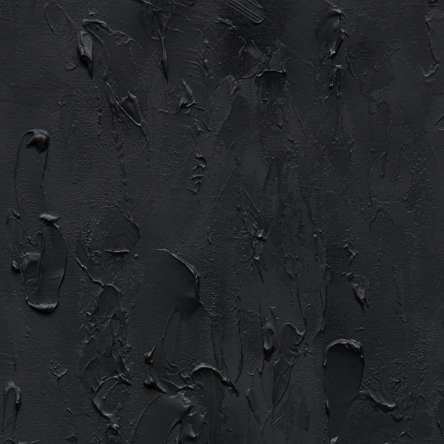 Black textured canvas with three dimensional brush strokes.