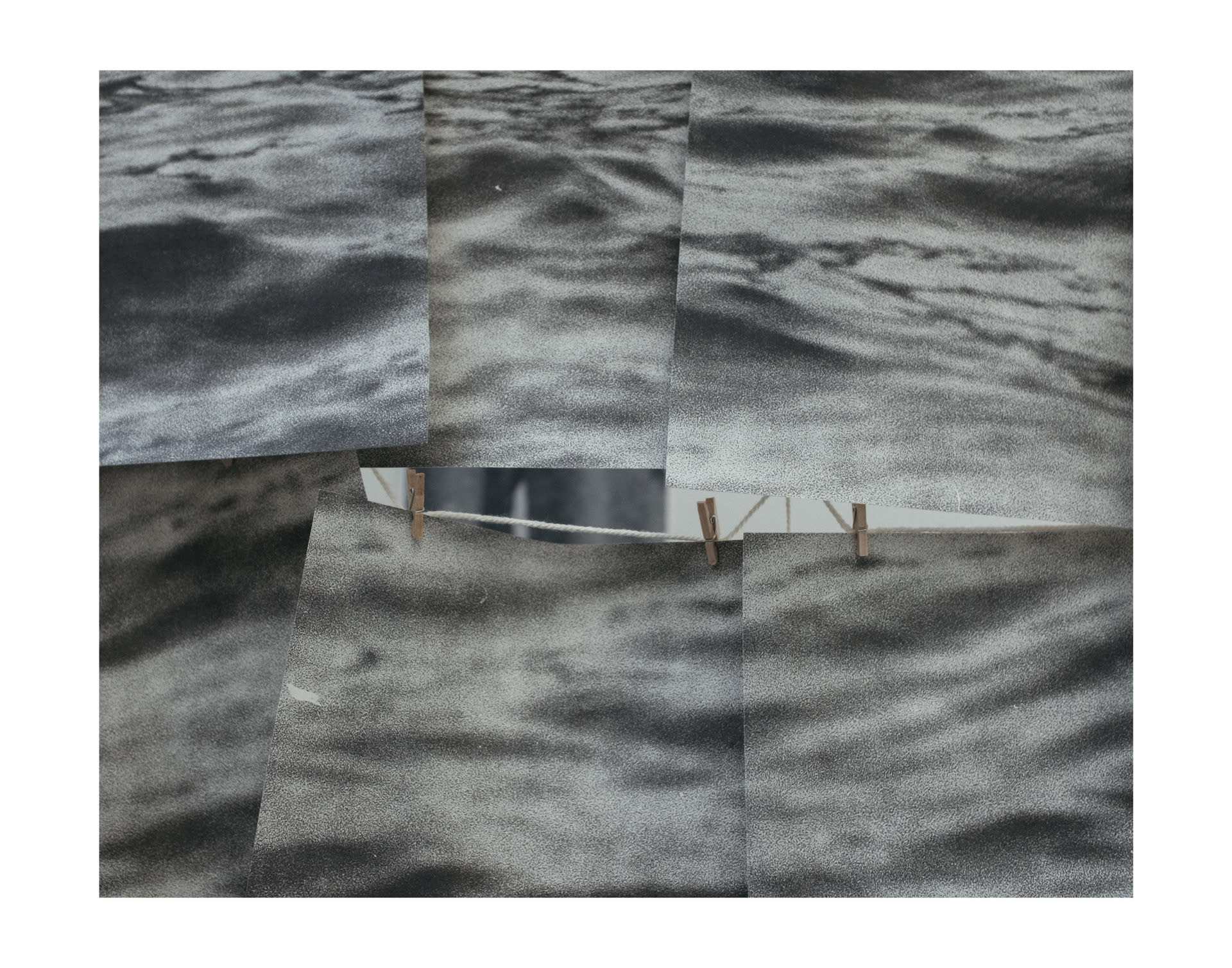 Fragmented Ocean, images contained in rice paper