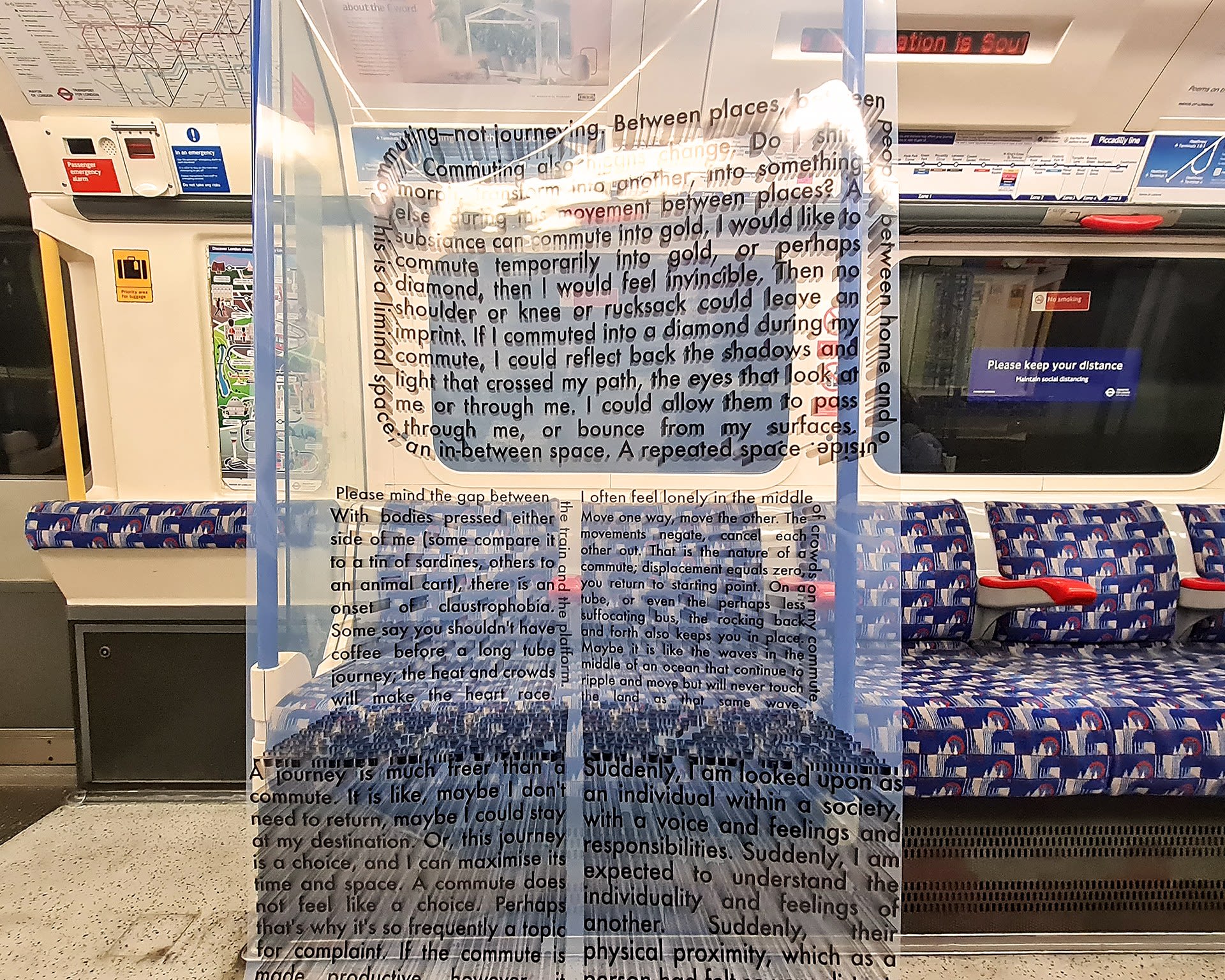 'Commute' on the Piccadilly Line, London, 2021