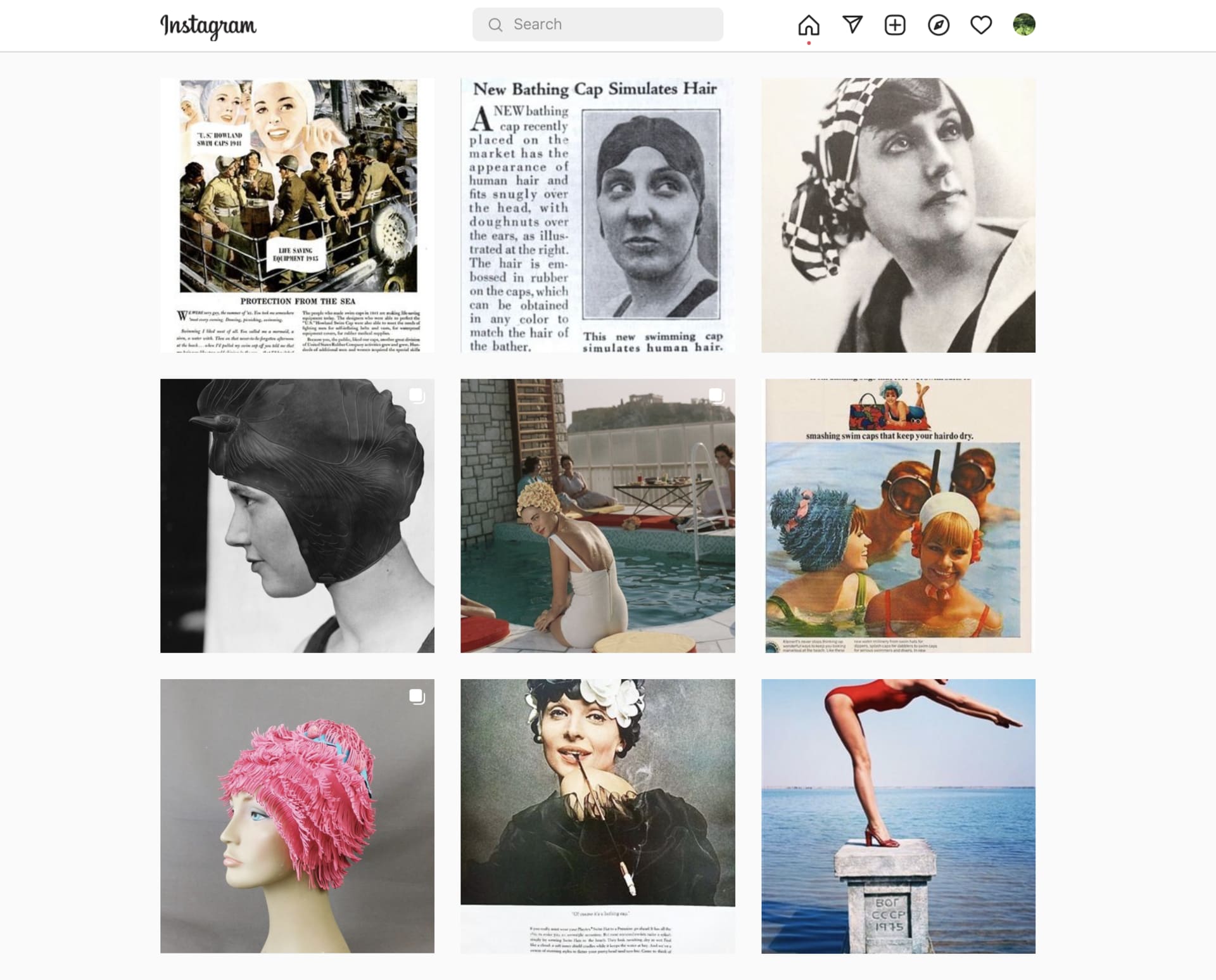 THE NATATOR INSTAGRAM - A small selection of images from the archive's Instagram page