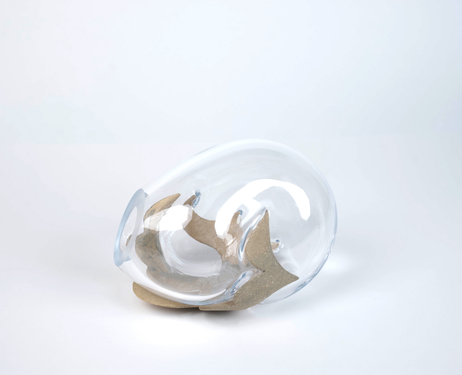 Embrace, ceramics, glass steel 