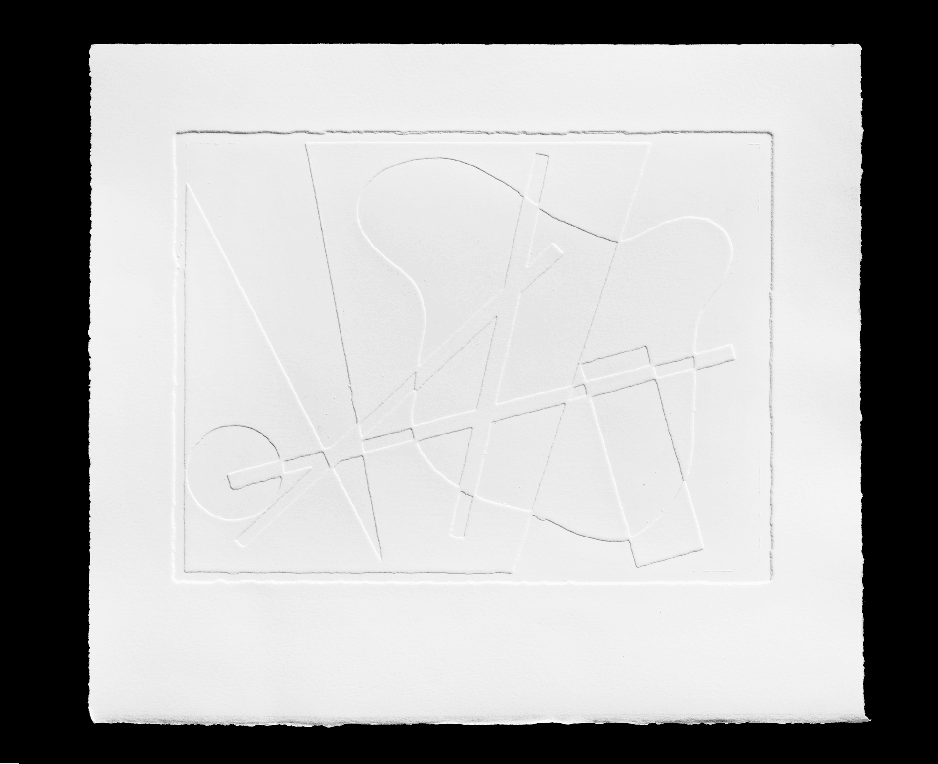 "Silent note"  -  Blind embossing on Somerset paper, 32x28 cm, Edition of 15 