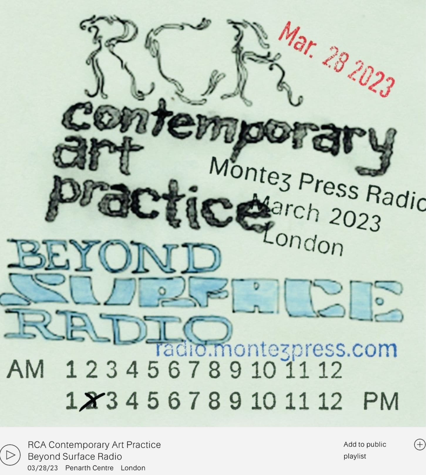 Branded Montez Press Radio logo guiding to the actual show of forty-two RCA artists and musician.