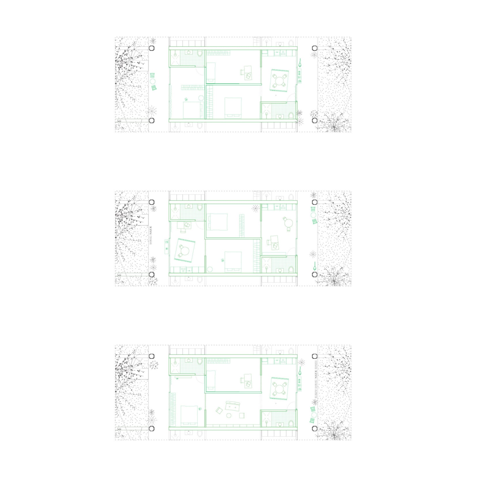 Central living units (variations)