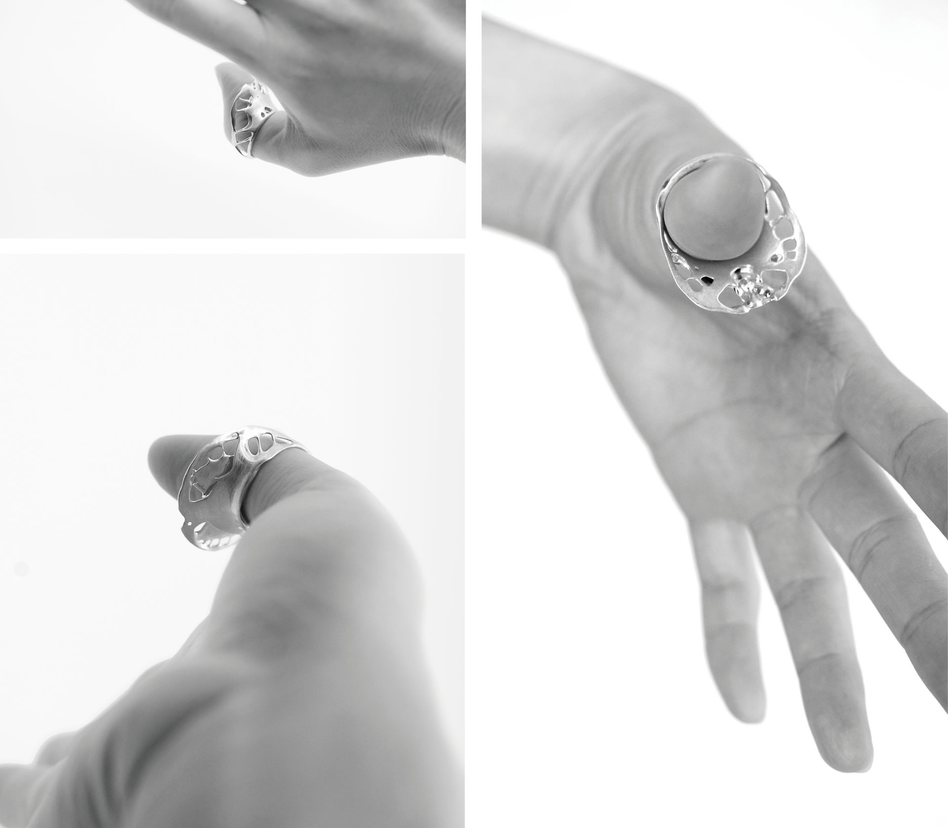 Optical Structure: Archer's Ring, Sterling Silver
