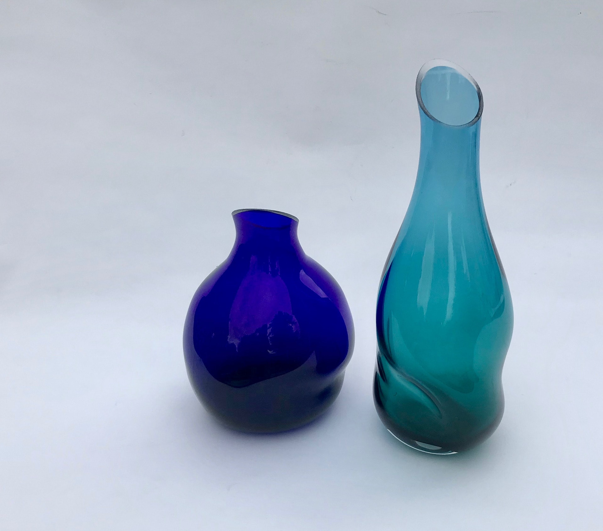 'Turquoise Jug' 35cm & 'Cobalt Jug' 22cm 