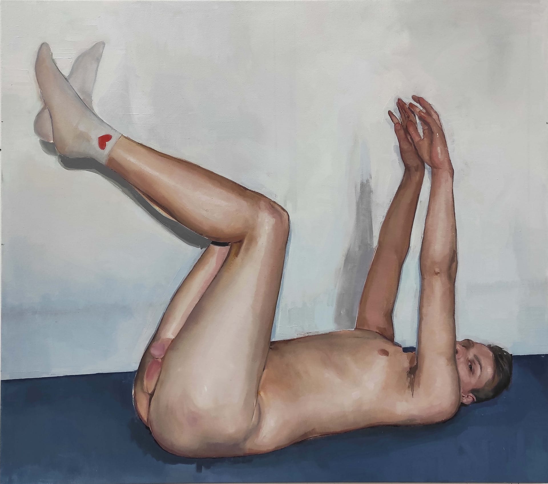 Male nude on the floor