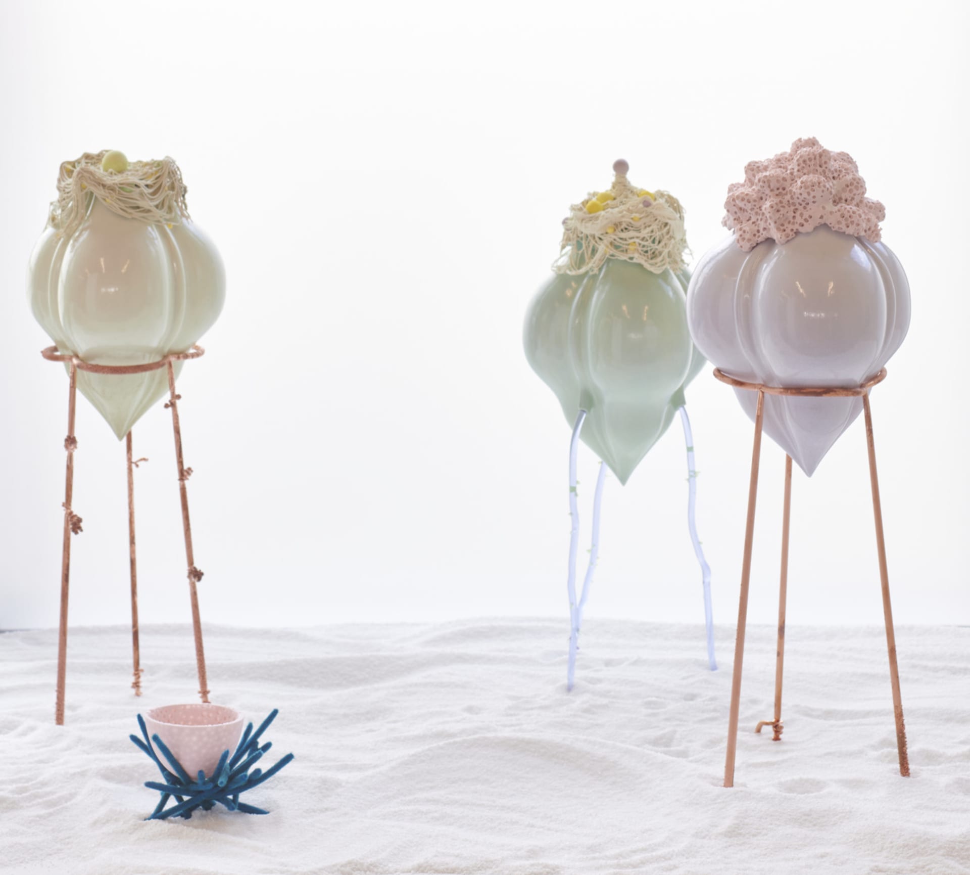 Djin Jars is a series of vessels that explore the idea of the containment of precious, non visible 'things'.
