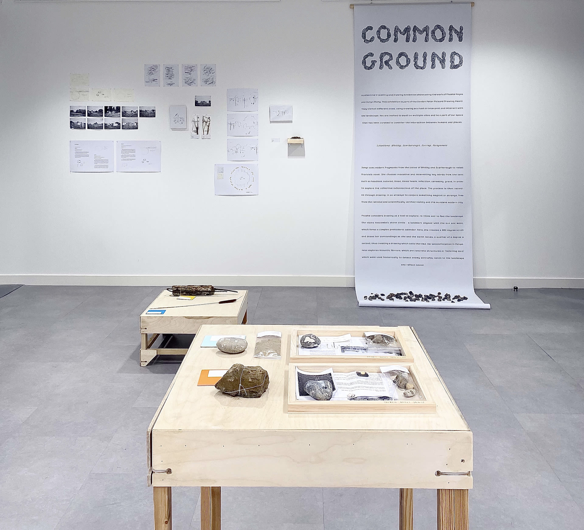 Common Ground Exhibition — An exhibition which dwelled on multiple 
sites around the UK and invited audiences to be a part of the space 
which was curated to consider the interaction between humans, t