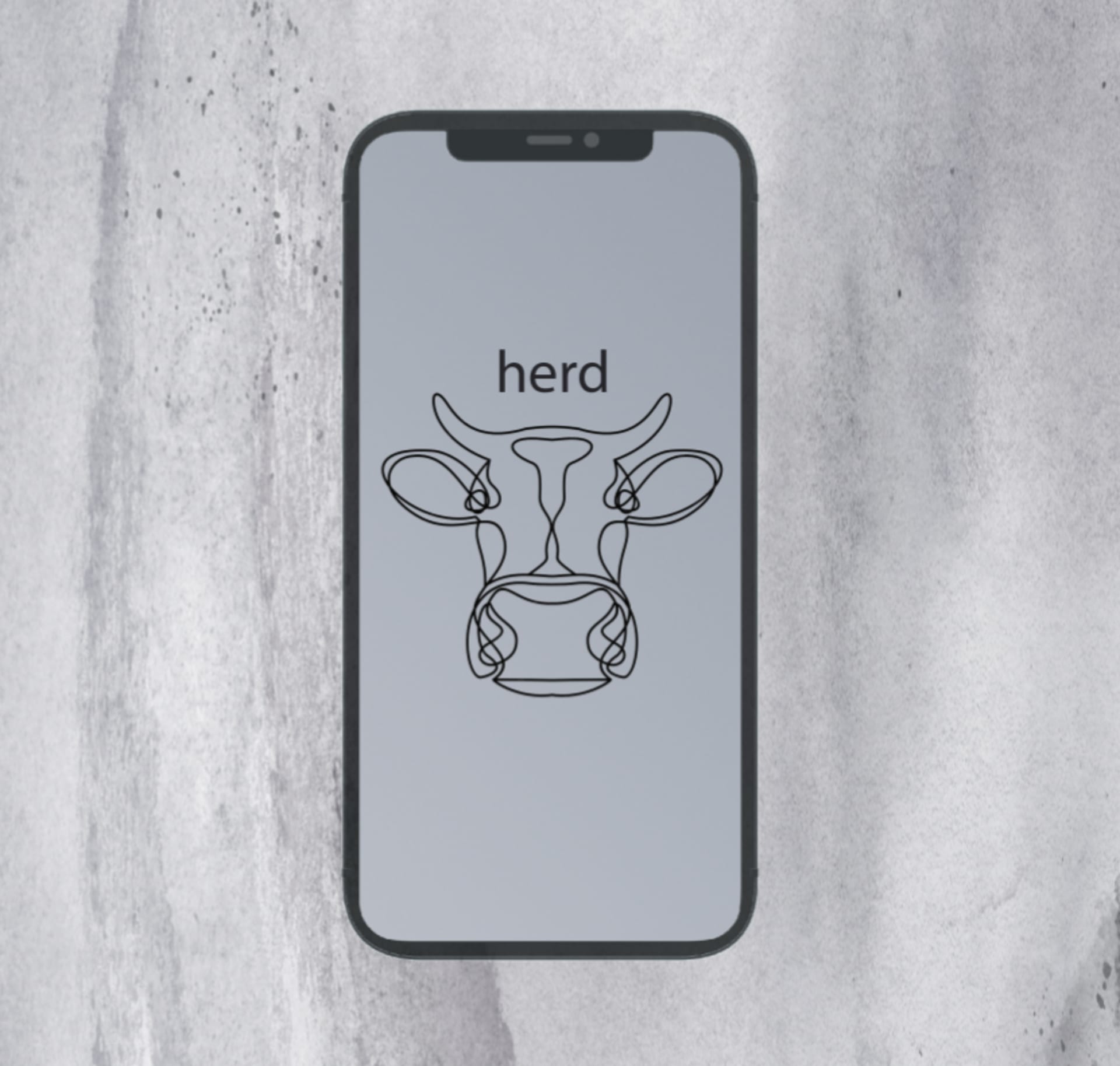 Herd logo on phone