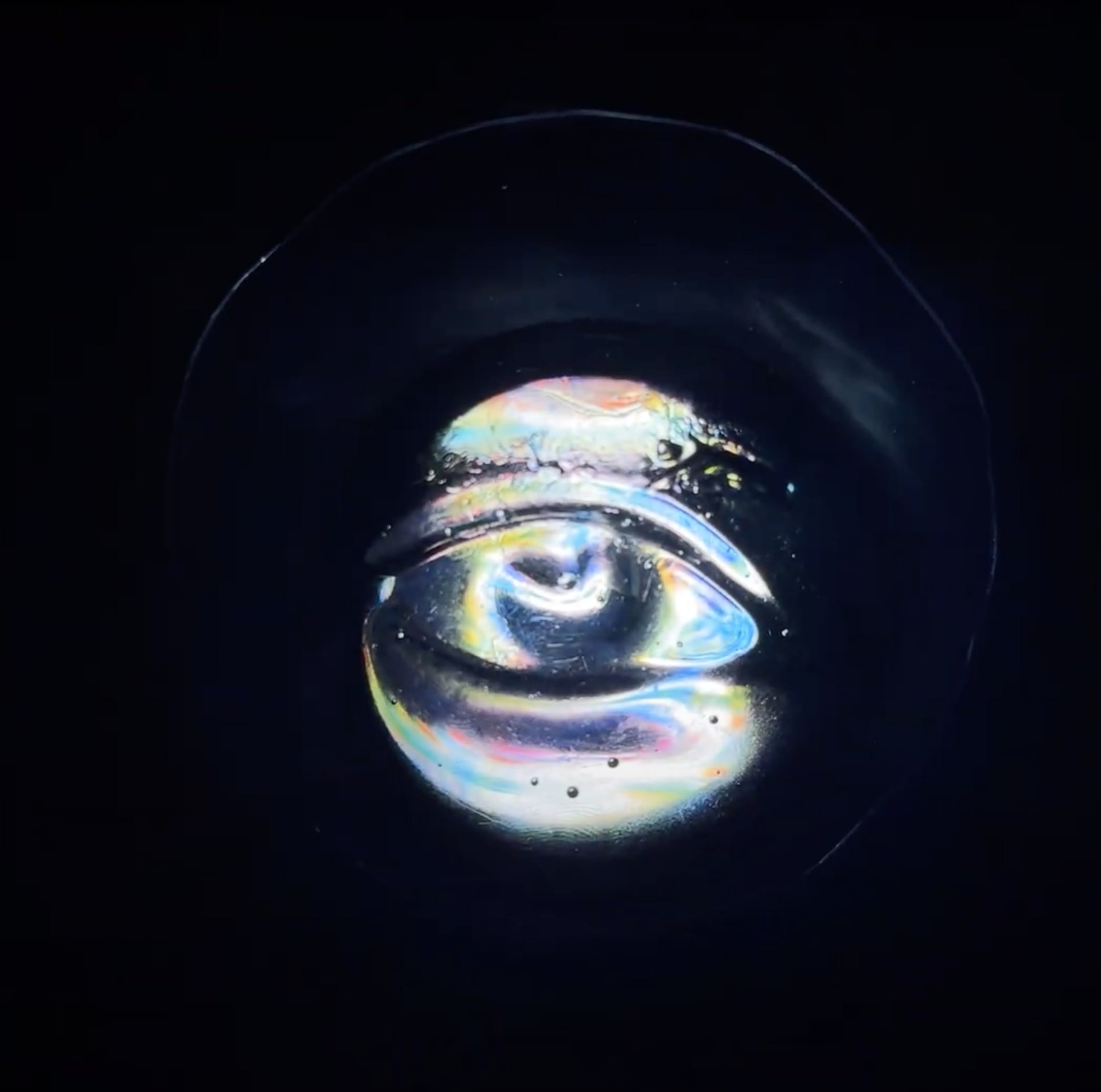 Resin-made human eye, covering on the projector
