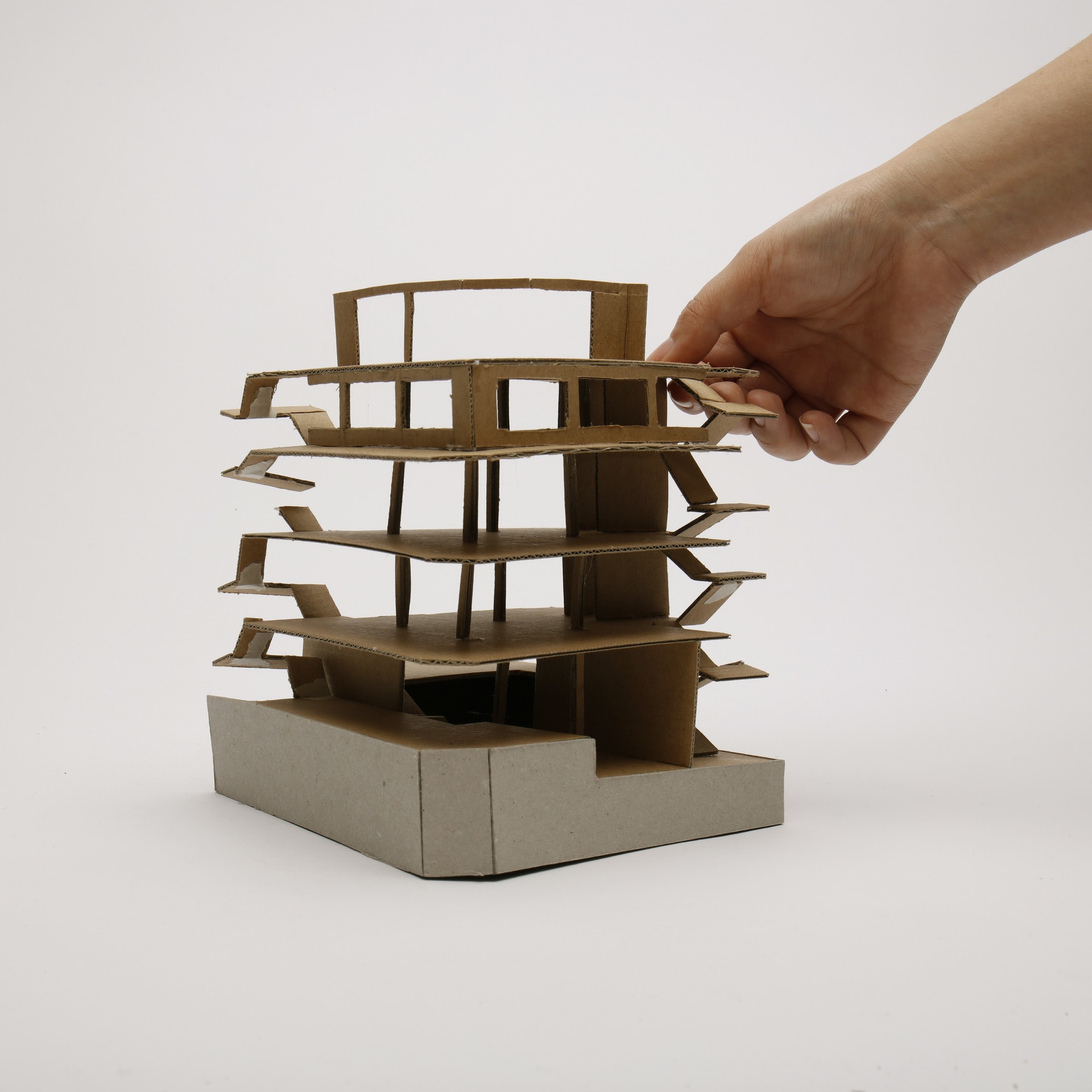 Physical model, building structure, front view, Autumn, 2021.