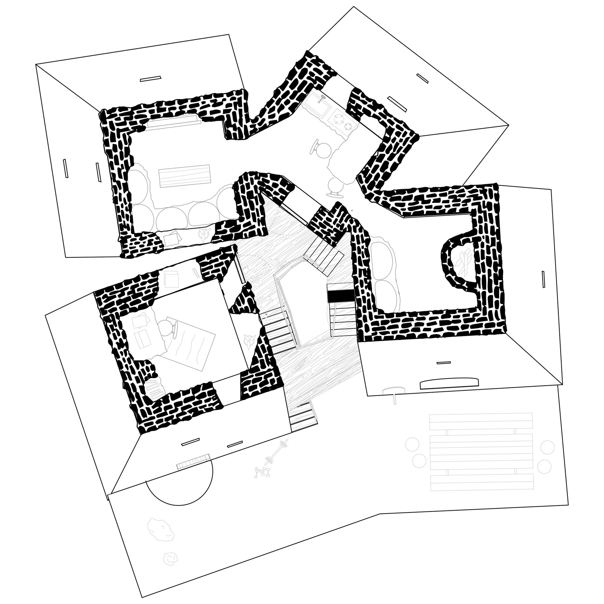 Typical plan of a cluster, level 3