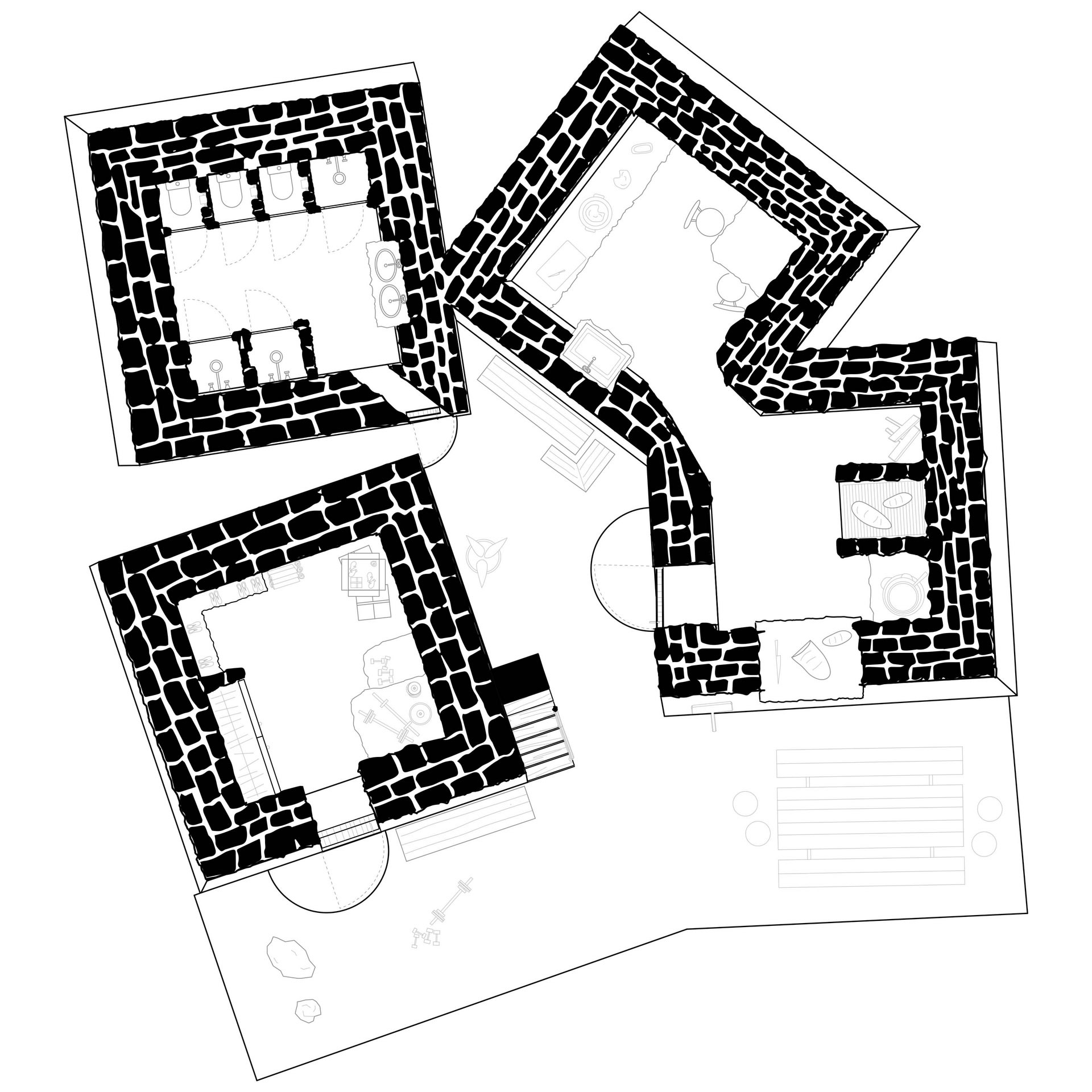 Typical plan of a cluster, level 1