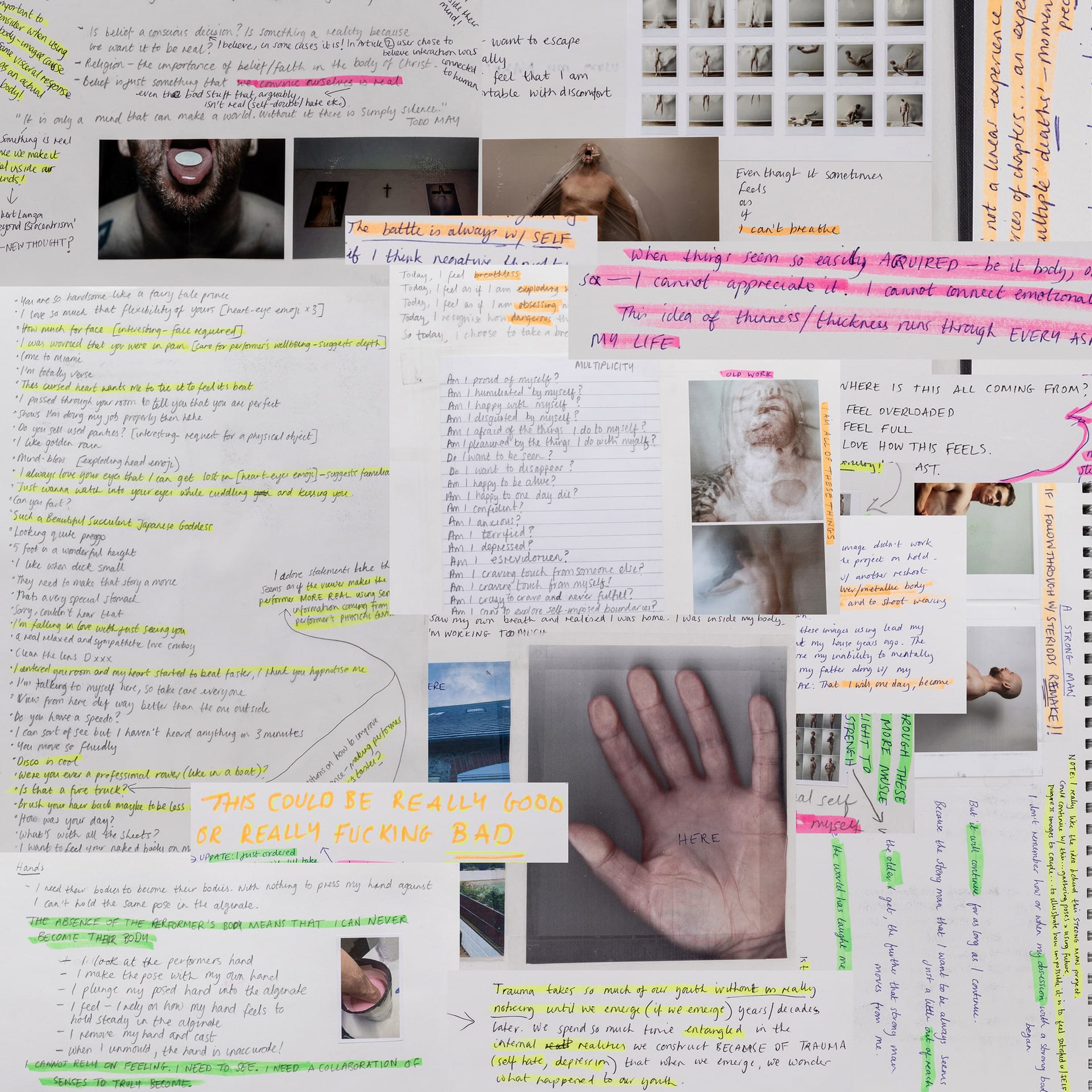 A collage of scrapbook notes and ideas