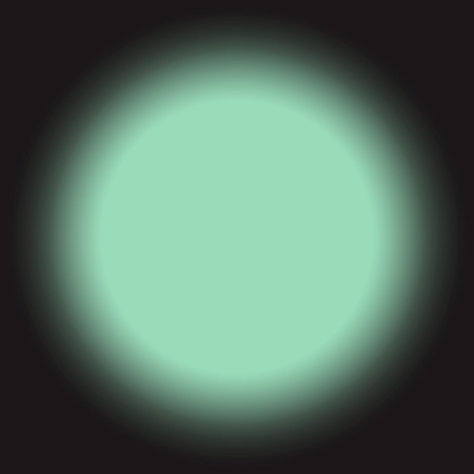 green glowing circle emanating from black background