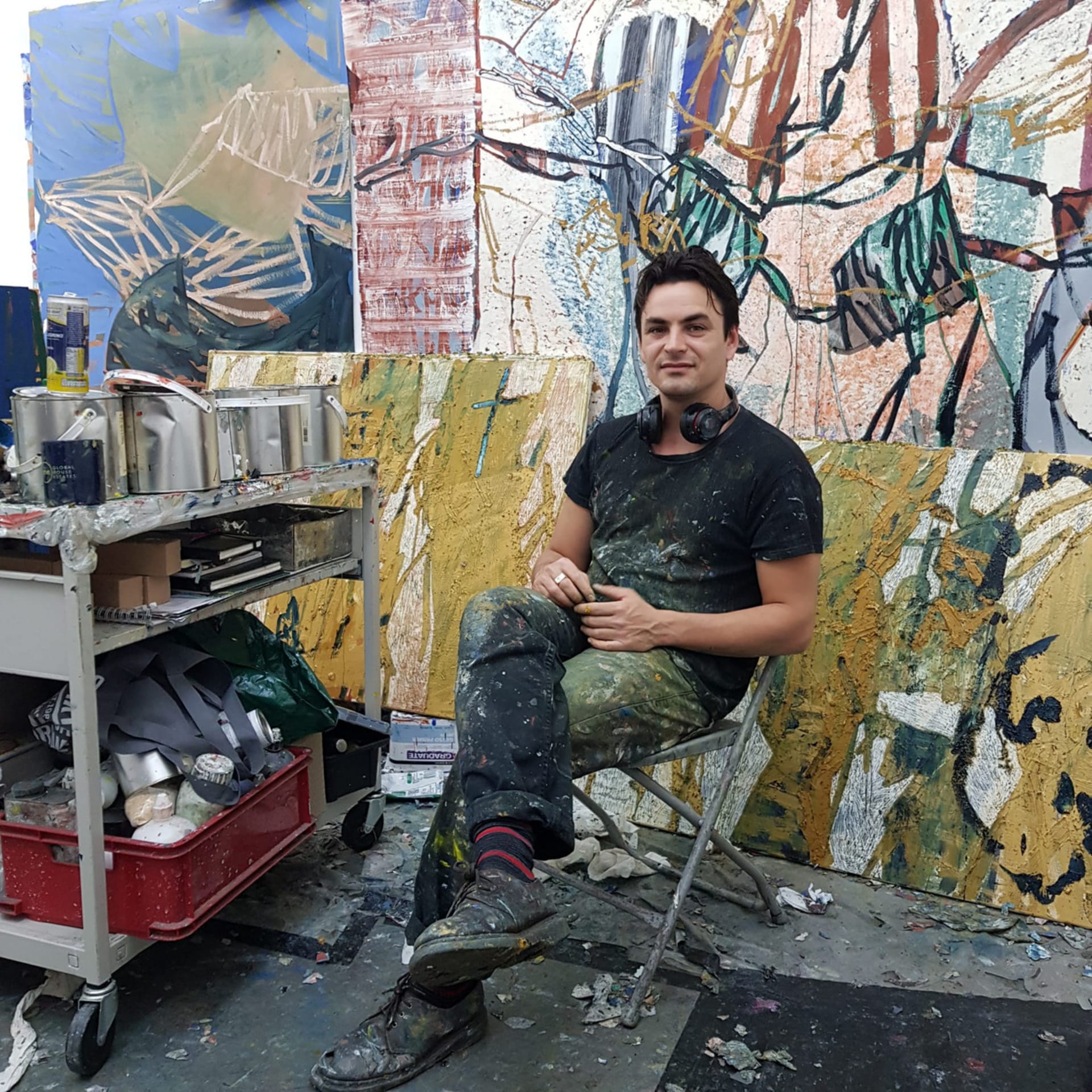 Photo of me in my studio