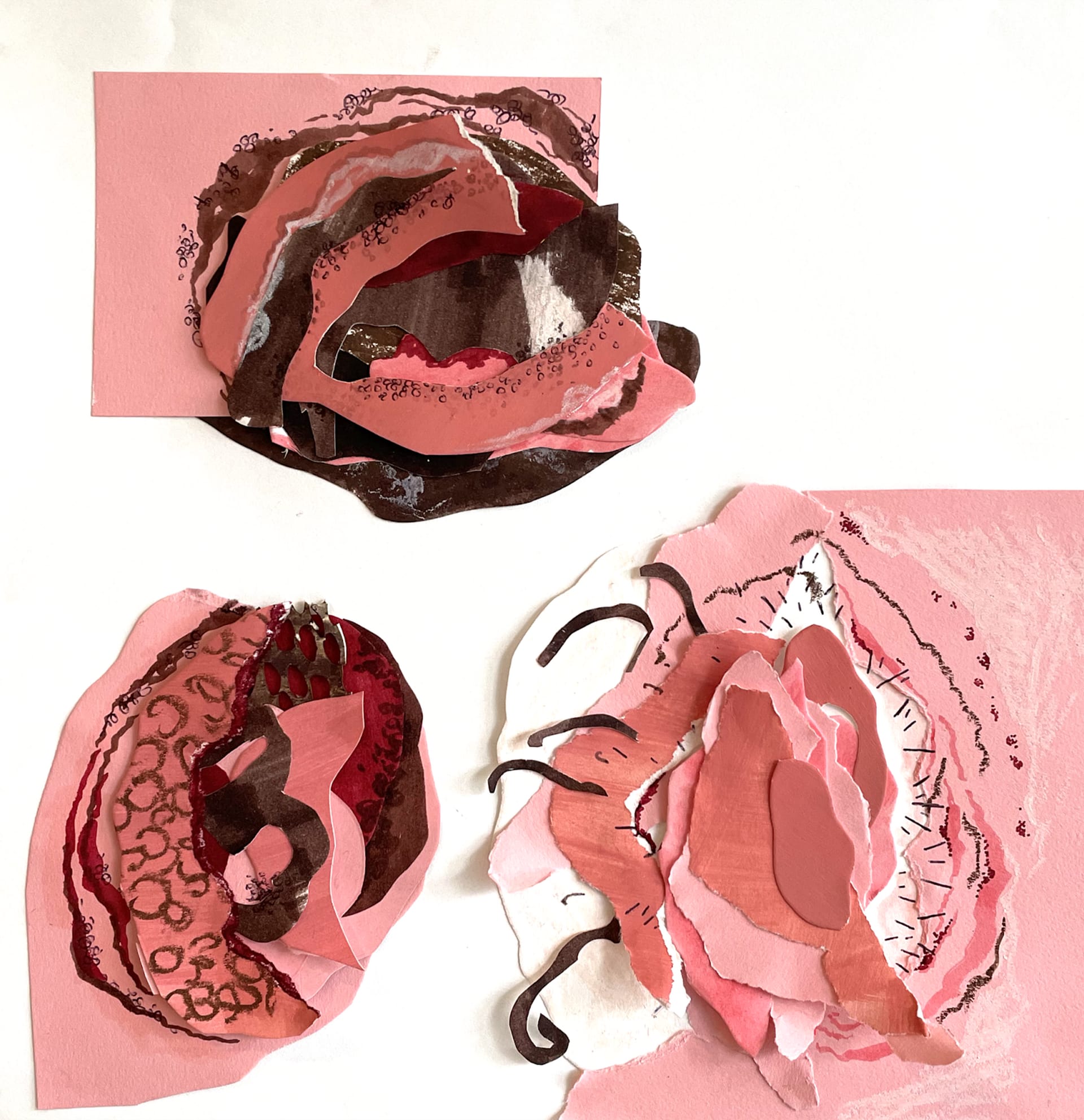 Image of one of the collage works from the workshop