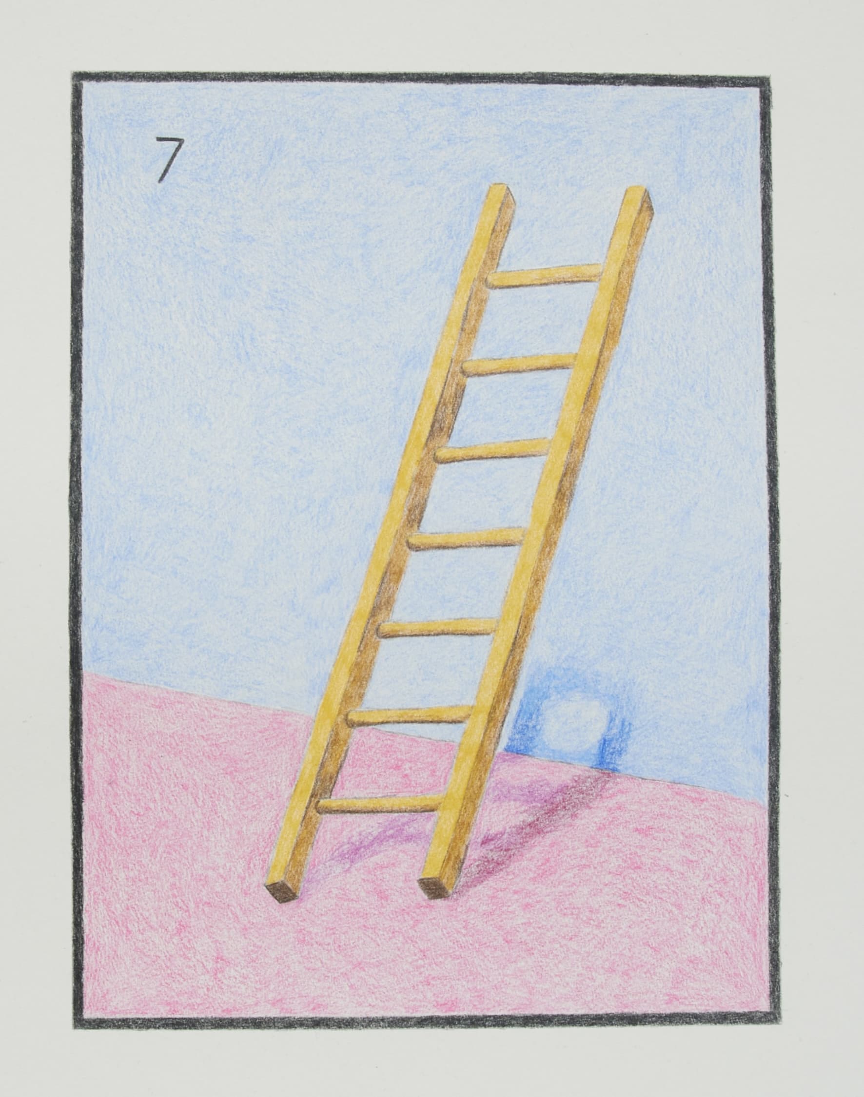 Drawing of a ladder, detail o "La escalera"