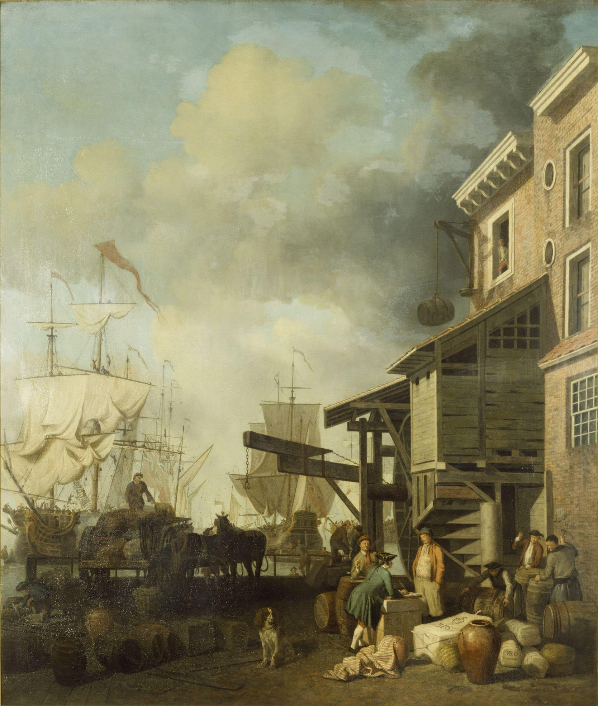 A Thames Wharf. c 1757. Samuel Scott. Victoria & Albert Museum.