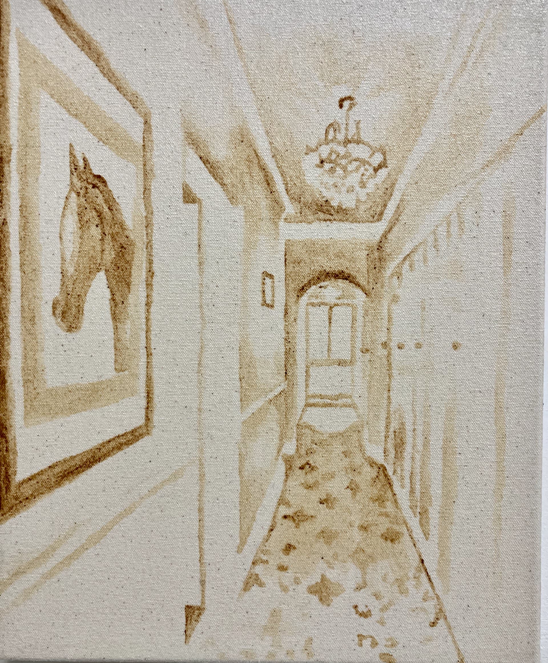Cars & Interiors (Epping Forest June 2020), 2021, (25cm x 30.5cm) Epping Forest Yellow Ochre June 2020, PM1, canvas