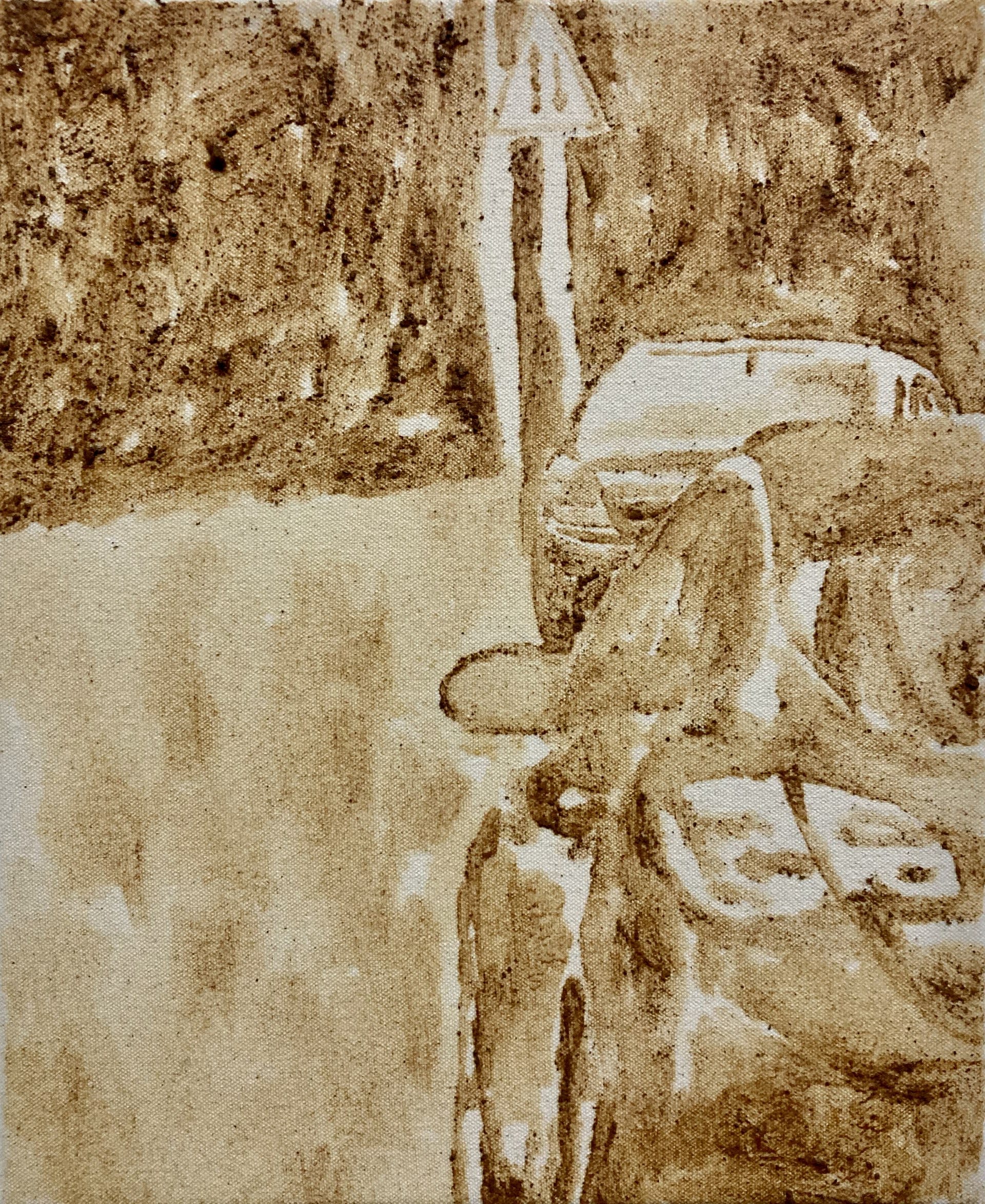 Cars & Interiors (Epping Forest June 2020), 2021, (25cm x 30.5cm) Epping Forest Yellow Ochre June 2020, PM1, canvas