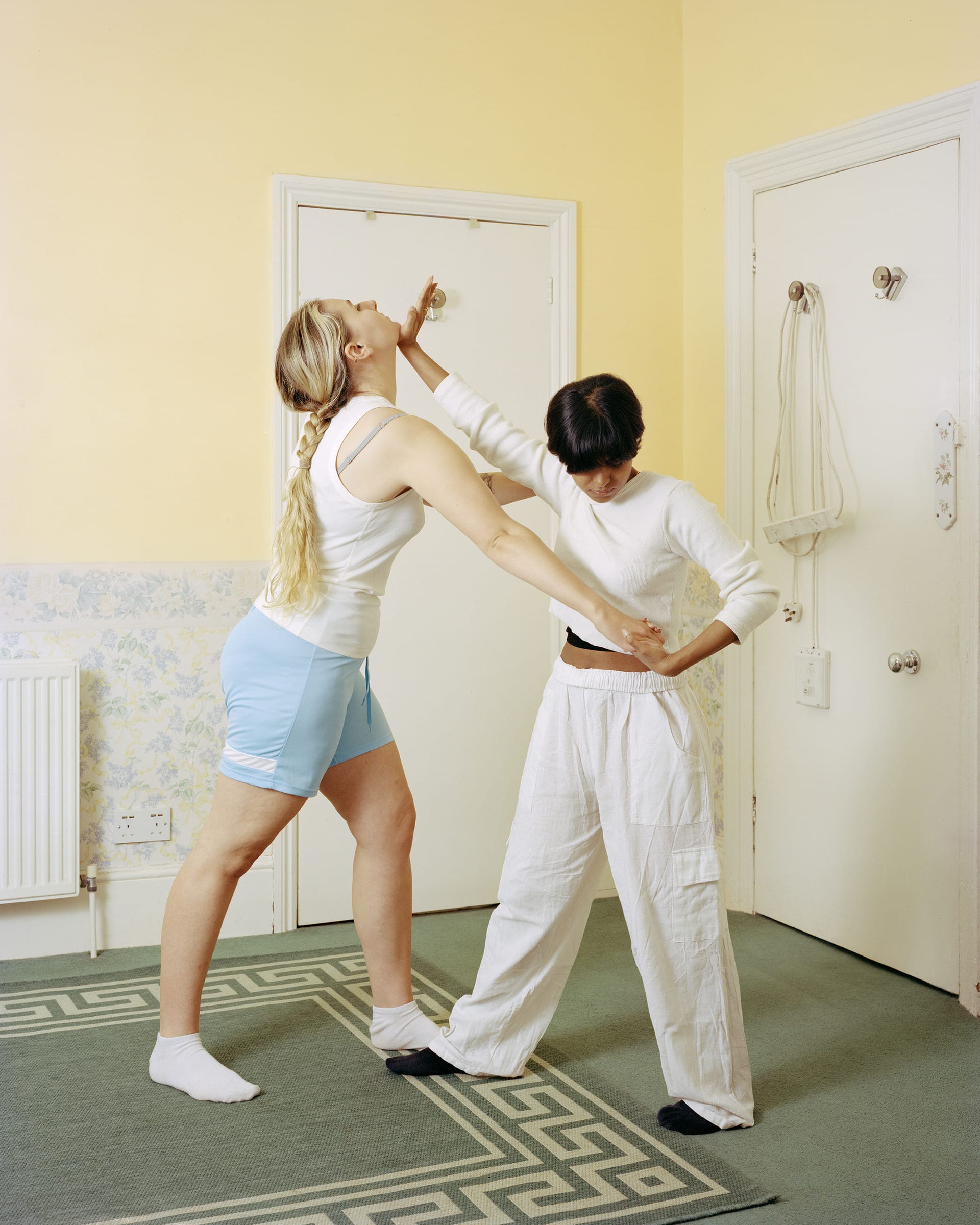 Performing of women's self-defense book