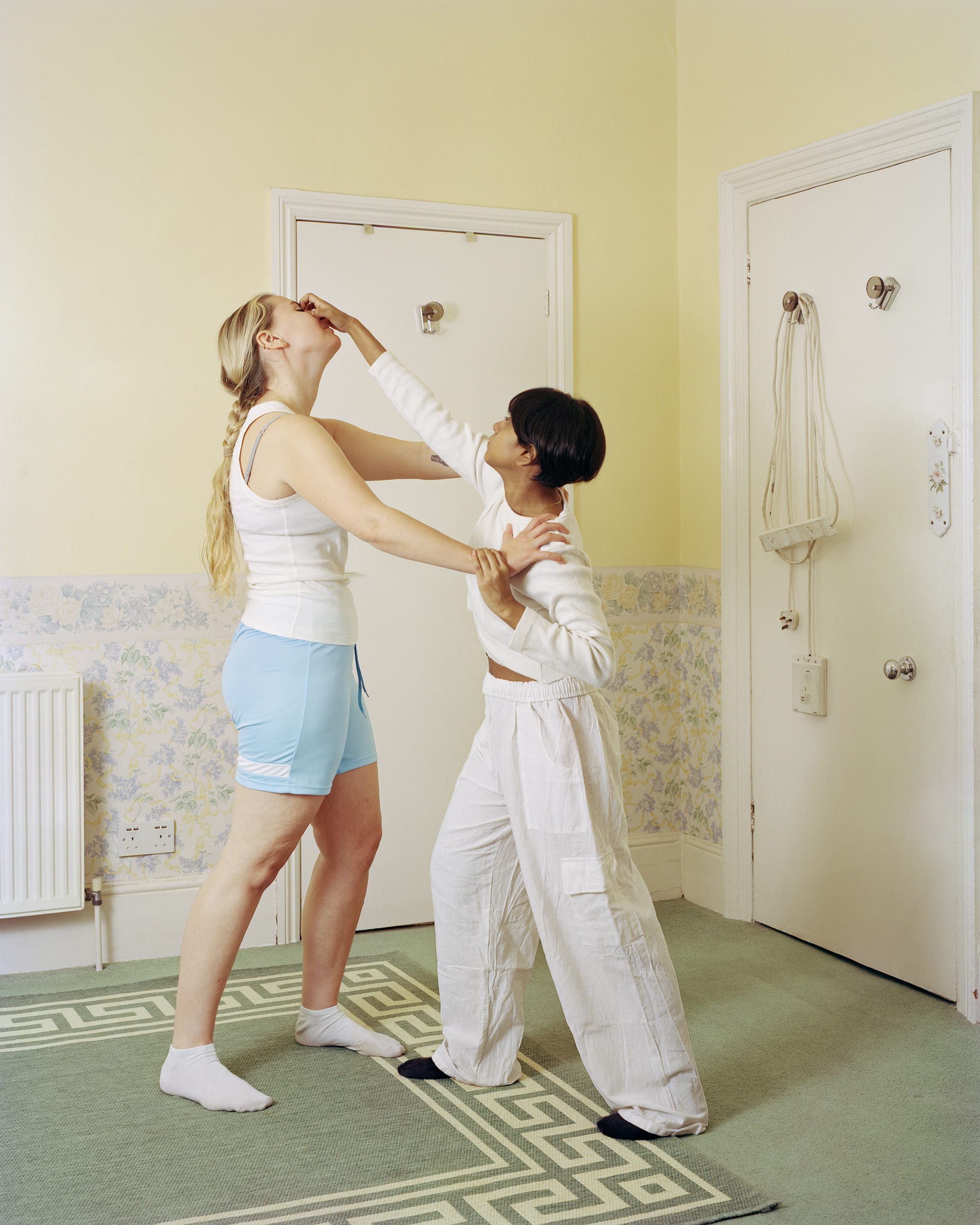 Performing of women's self-defense book