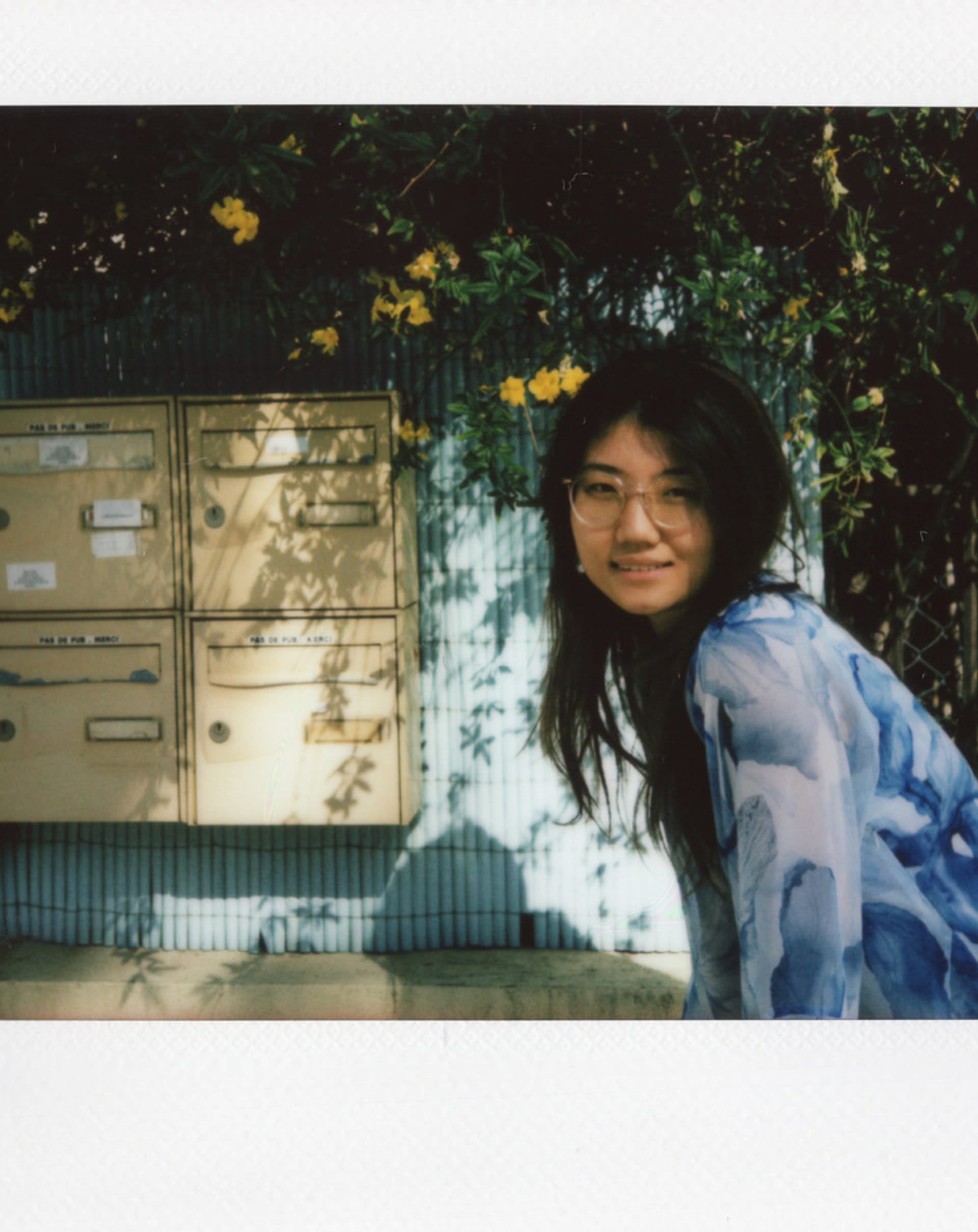 A instax wide film of myself