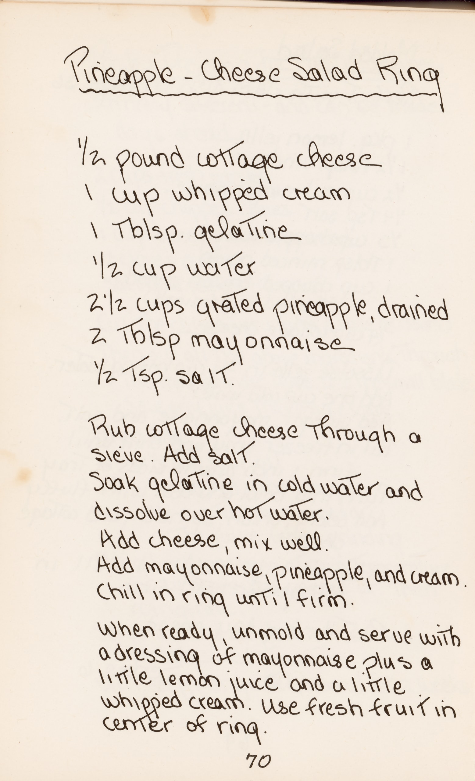 recipe page