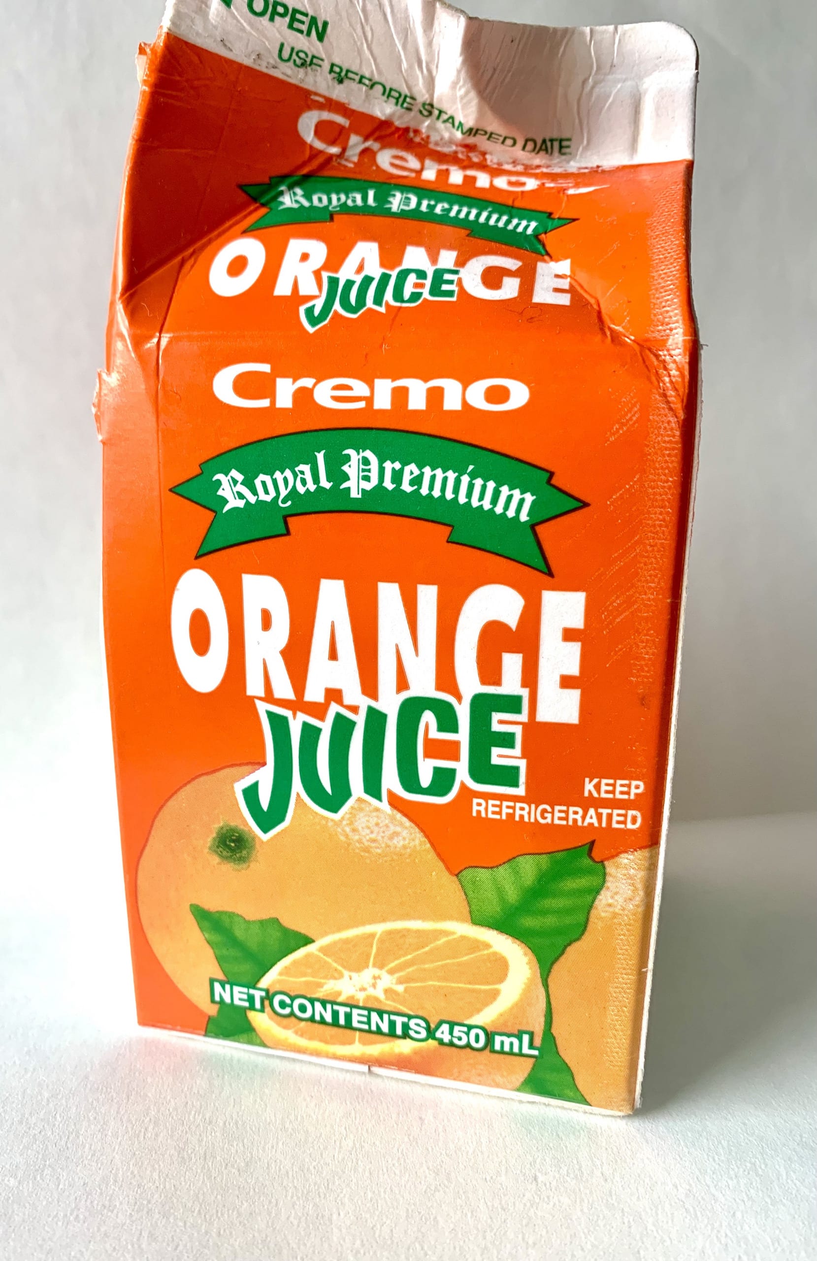 Royal Premium Orange Juice Produced in Kingston, Jamaica.