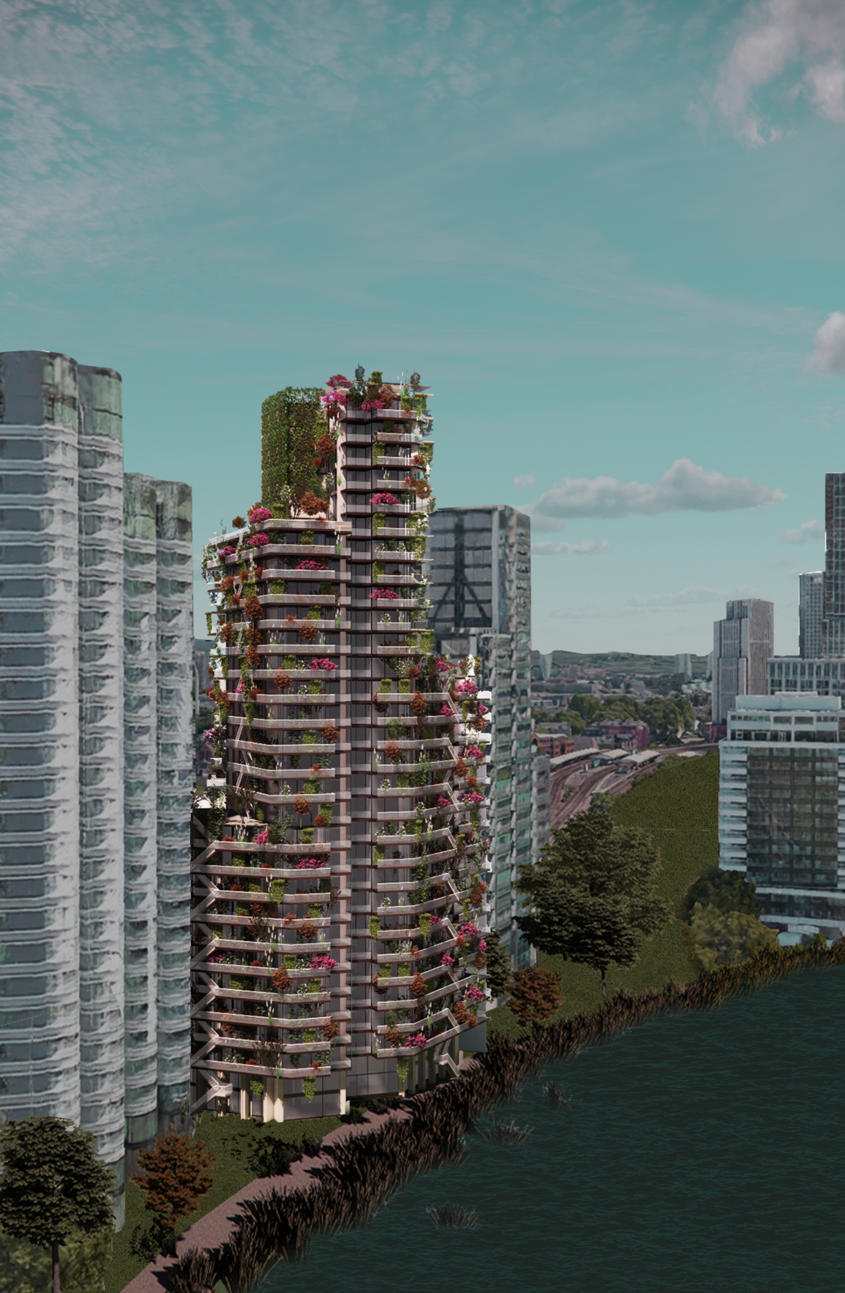 Render of retrofit design exterior view