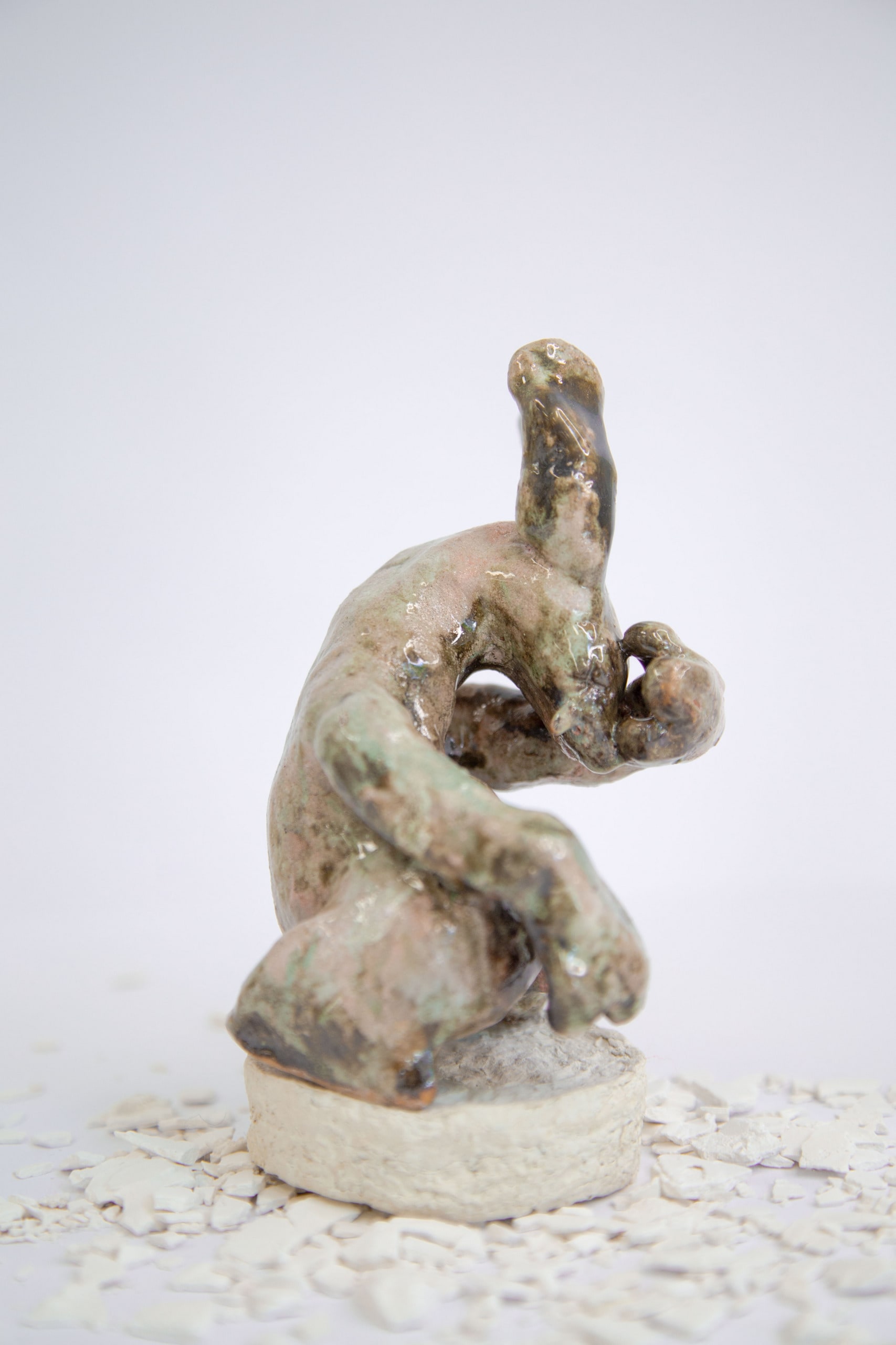 Clown-Stained earthenware, glaze, 14.1*10cm