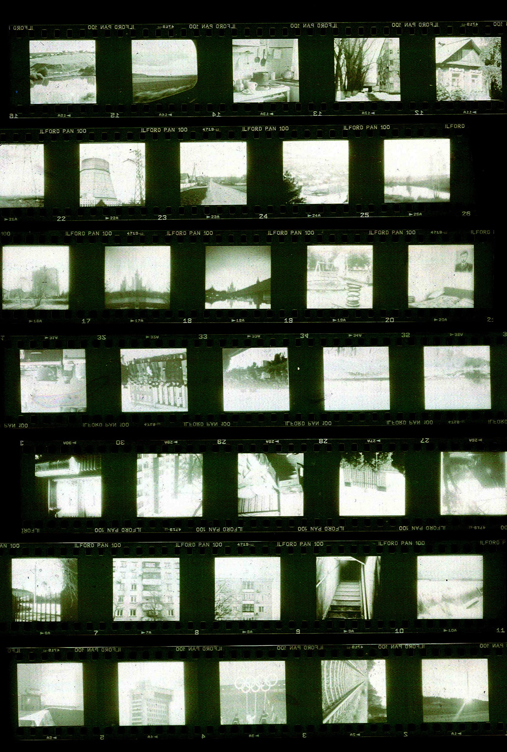 testprint of the film with 36 images 