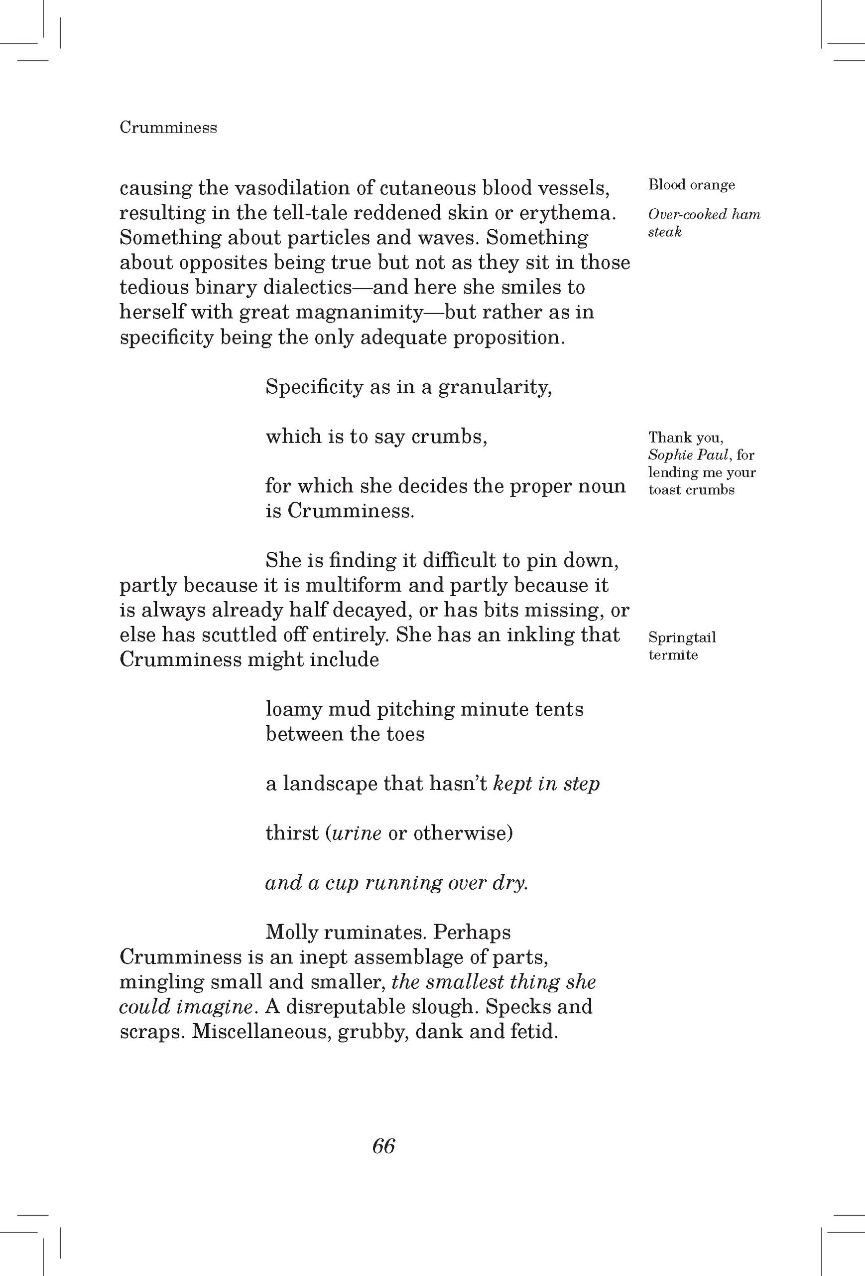 Second page of essay excerpt. Black serif writing on white background. Quotations in margins.