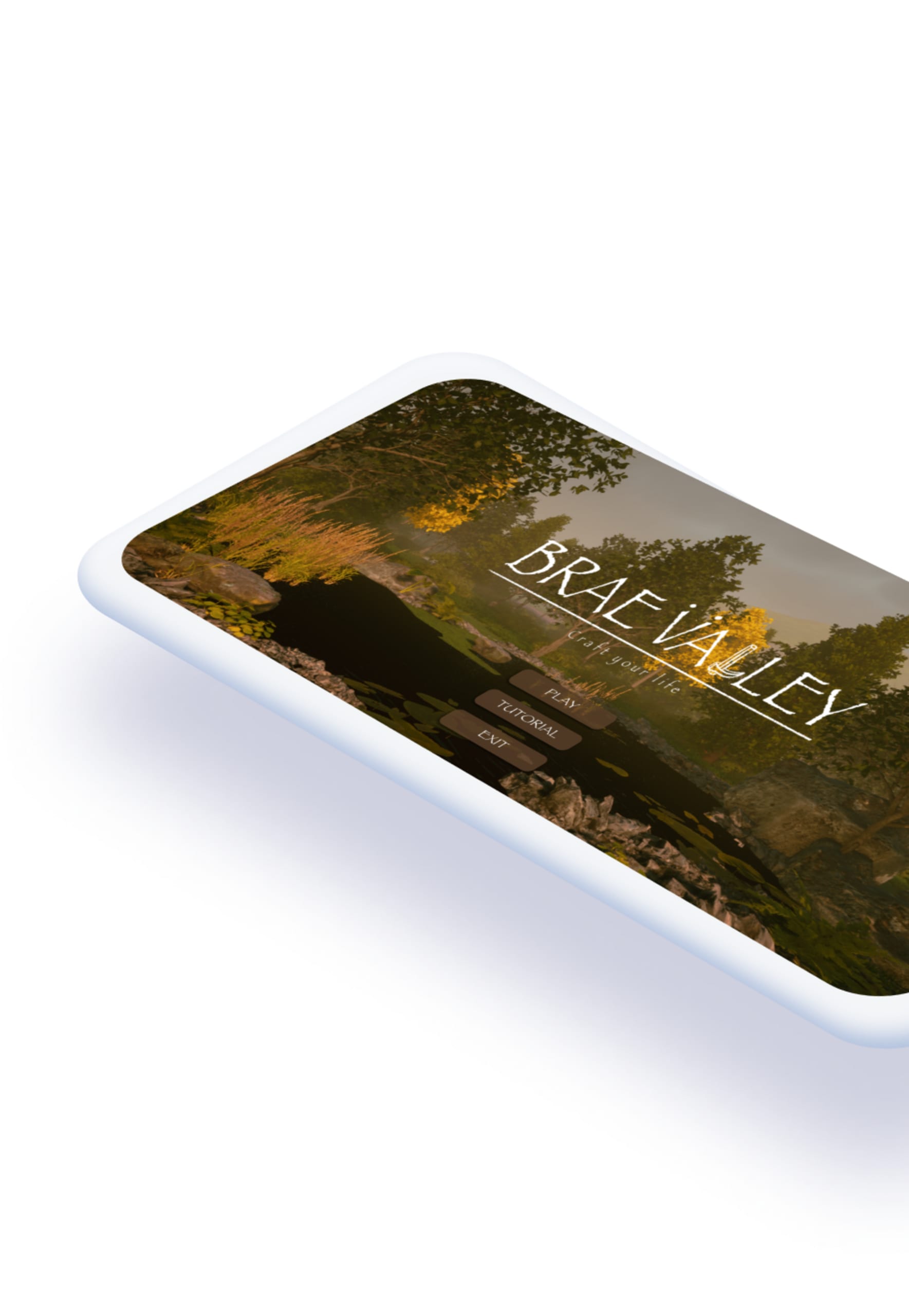 Phone display showing the game